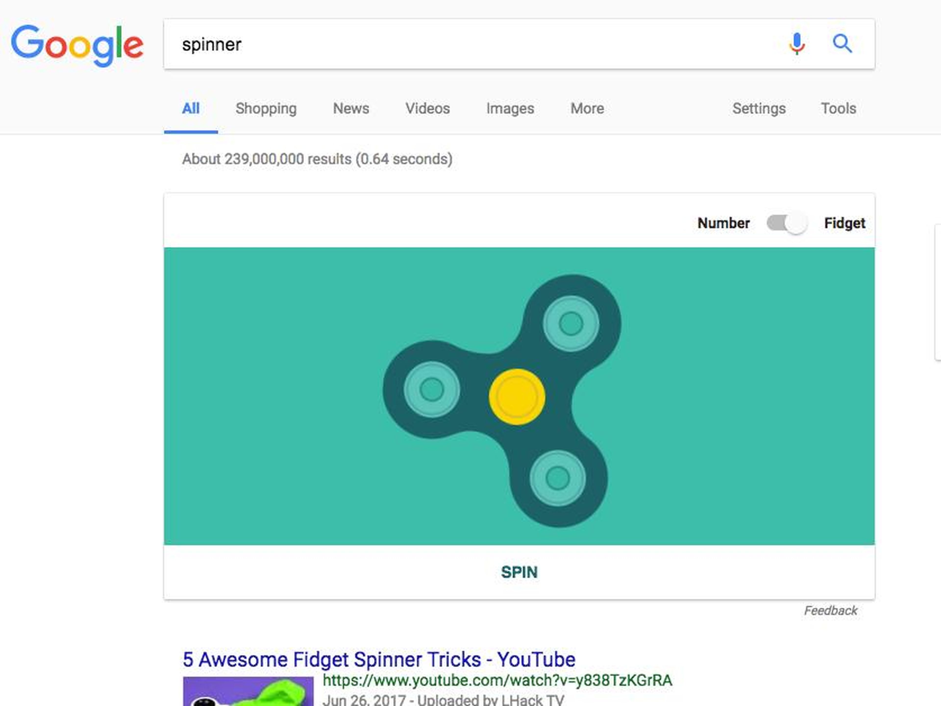 22. If you're still not over the fidget spinner craze of 2017, try searching for "spinner." You can chose between an endlessly spinning fidget spinner or a "Wheel of Fortune"-style number spinner.