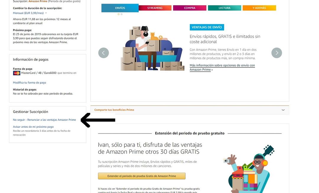 Cómo cancelar tu cuenta de Amazon Prime paso a paso
