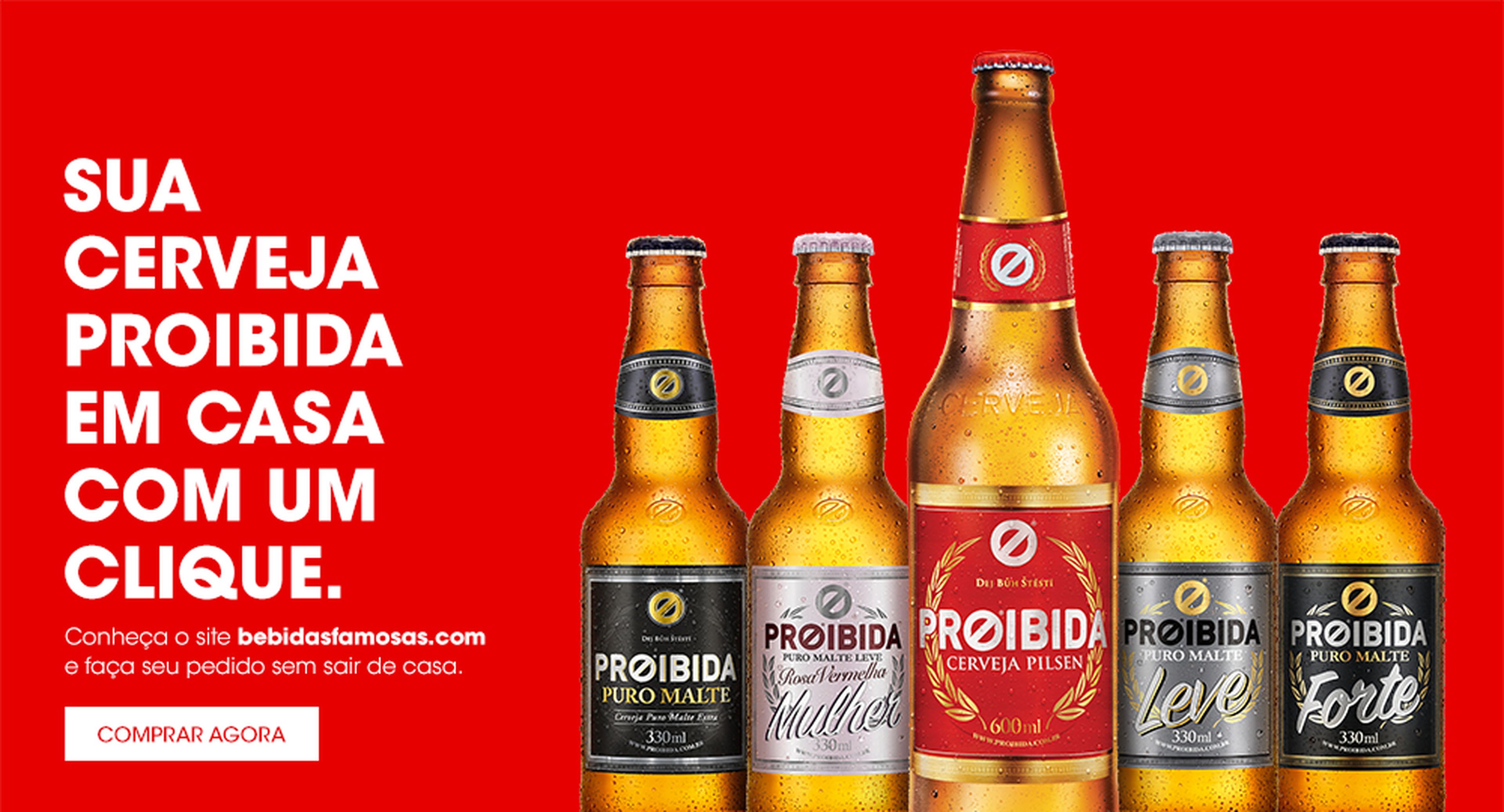 Anuncio de Cerveja Proibida, fabricante brasileño de bebidas