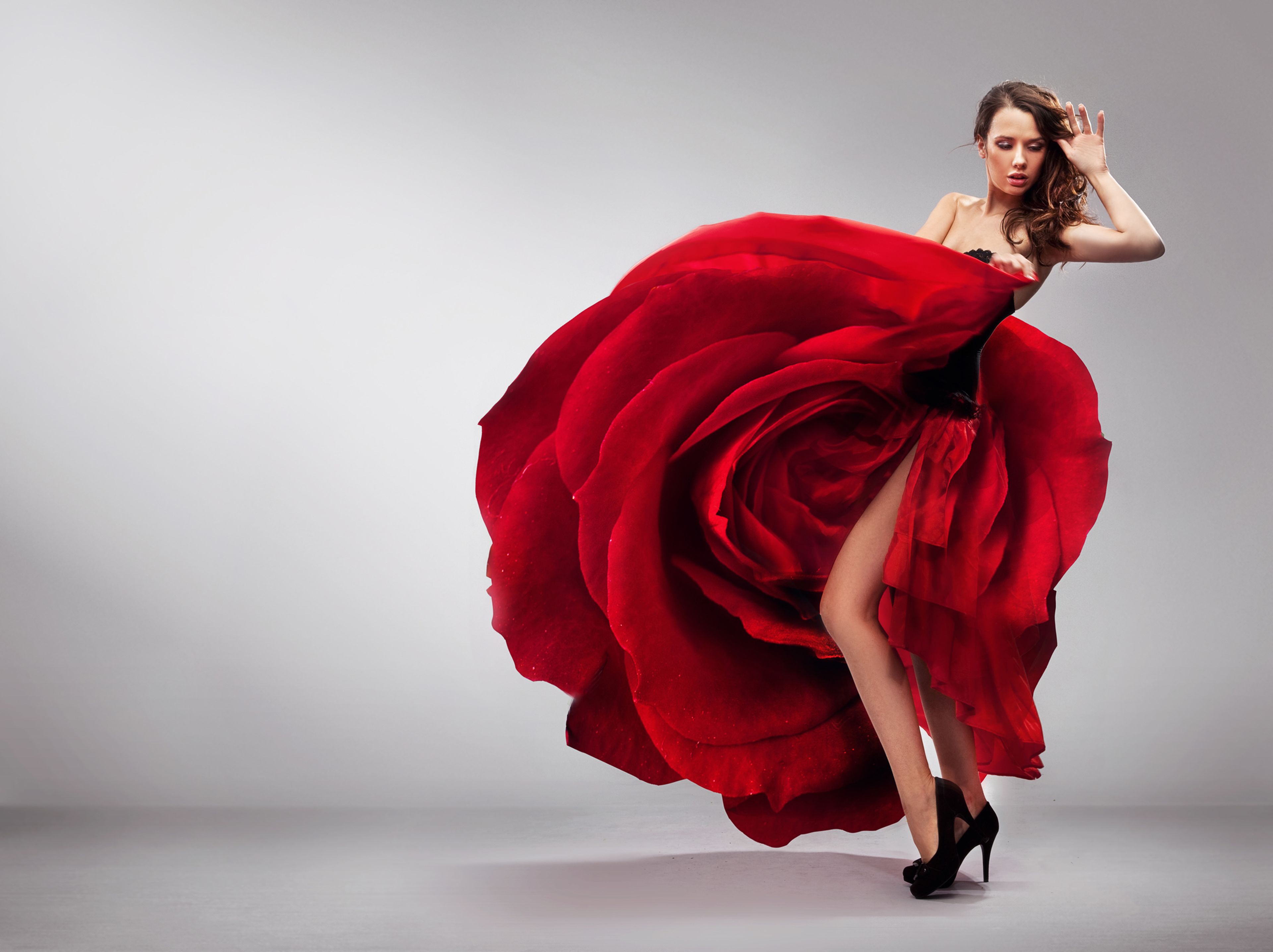 Bailarina de rojo