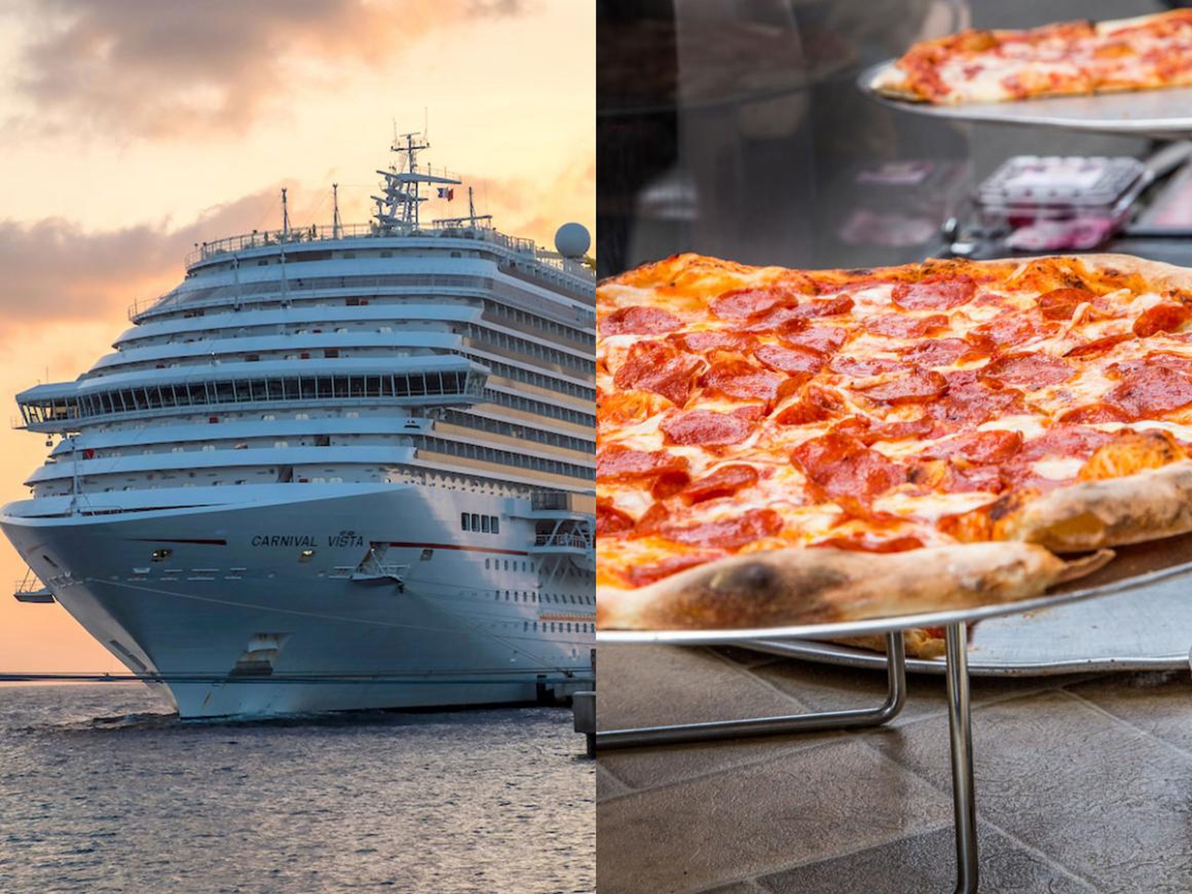 El Crucero Carnival dice que sus pasajeros pueden señalar su ubicación en un mapa para obtener la entrega de pizza y bebida.