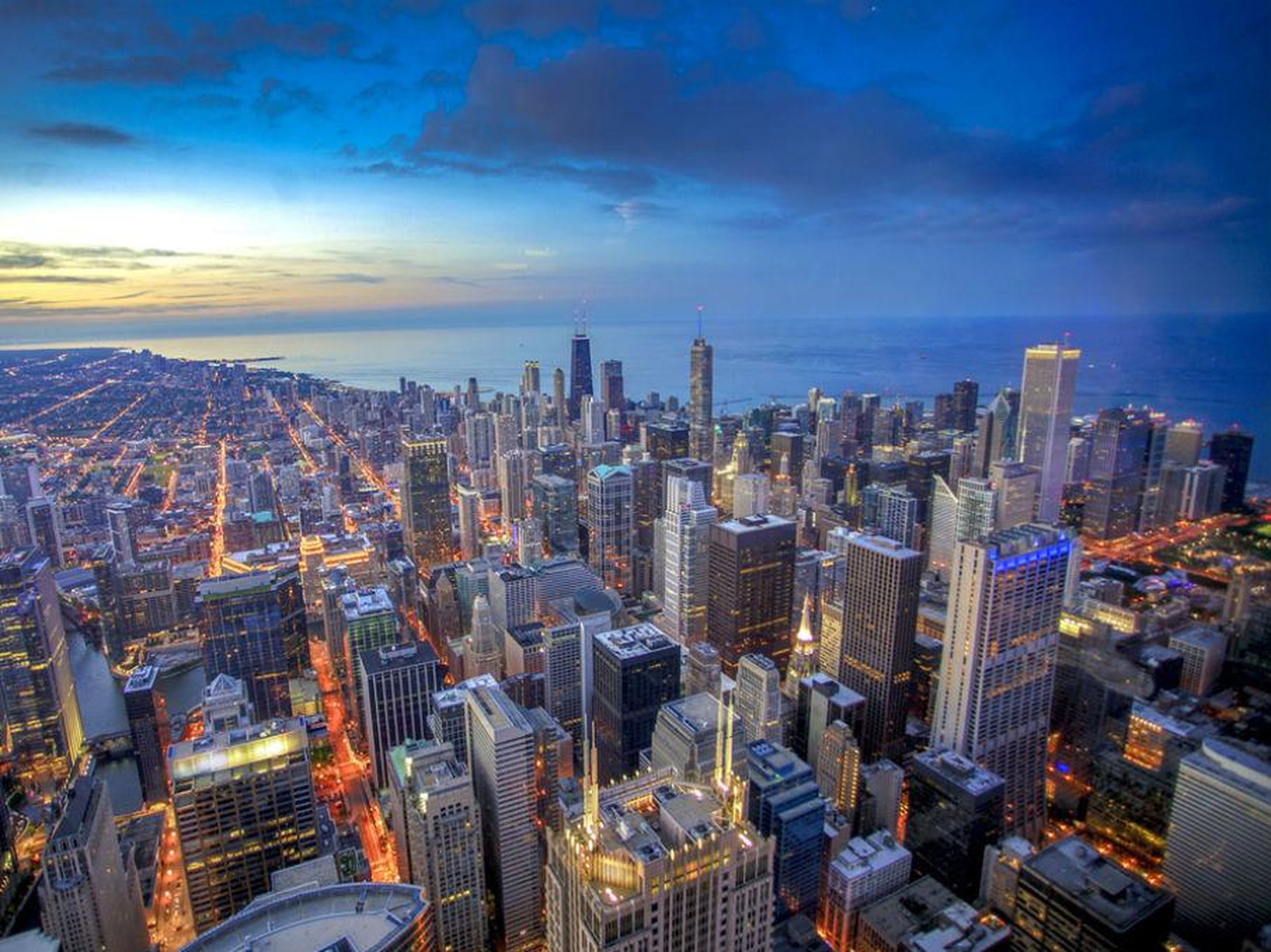 Una vista del centro de Chicago desde la Torre Willis.