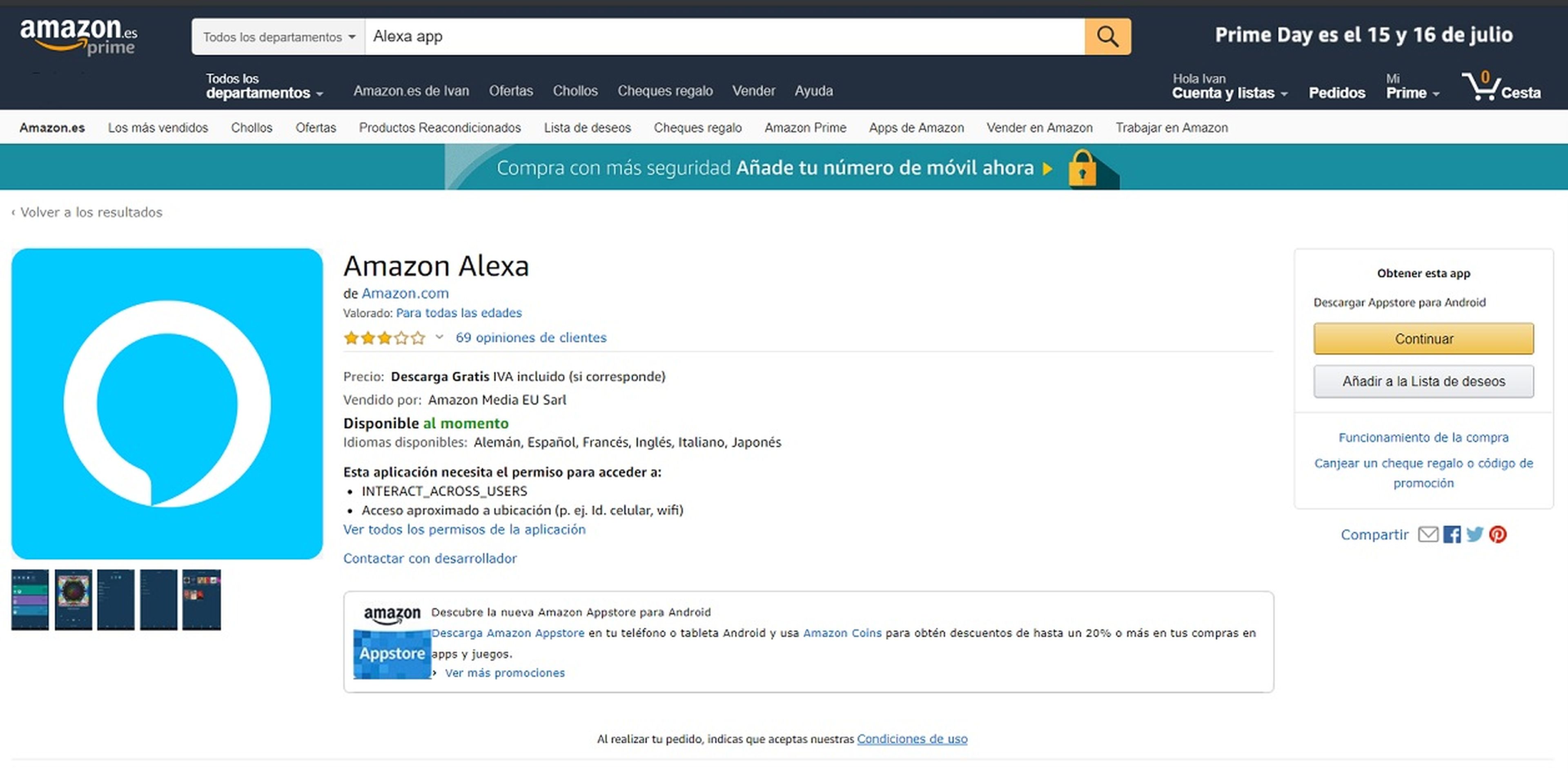 Configuración Amazon Alexa