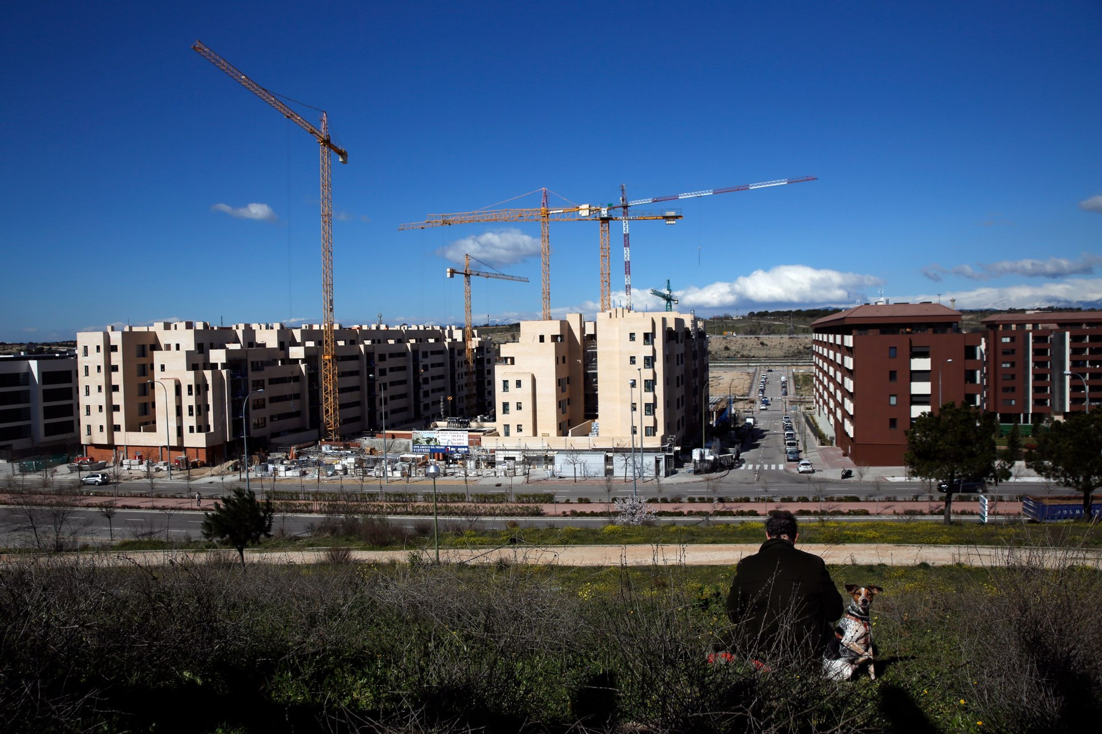 Edificios en construcción a las afueras de Madrid