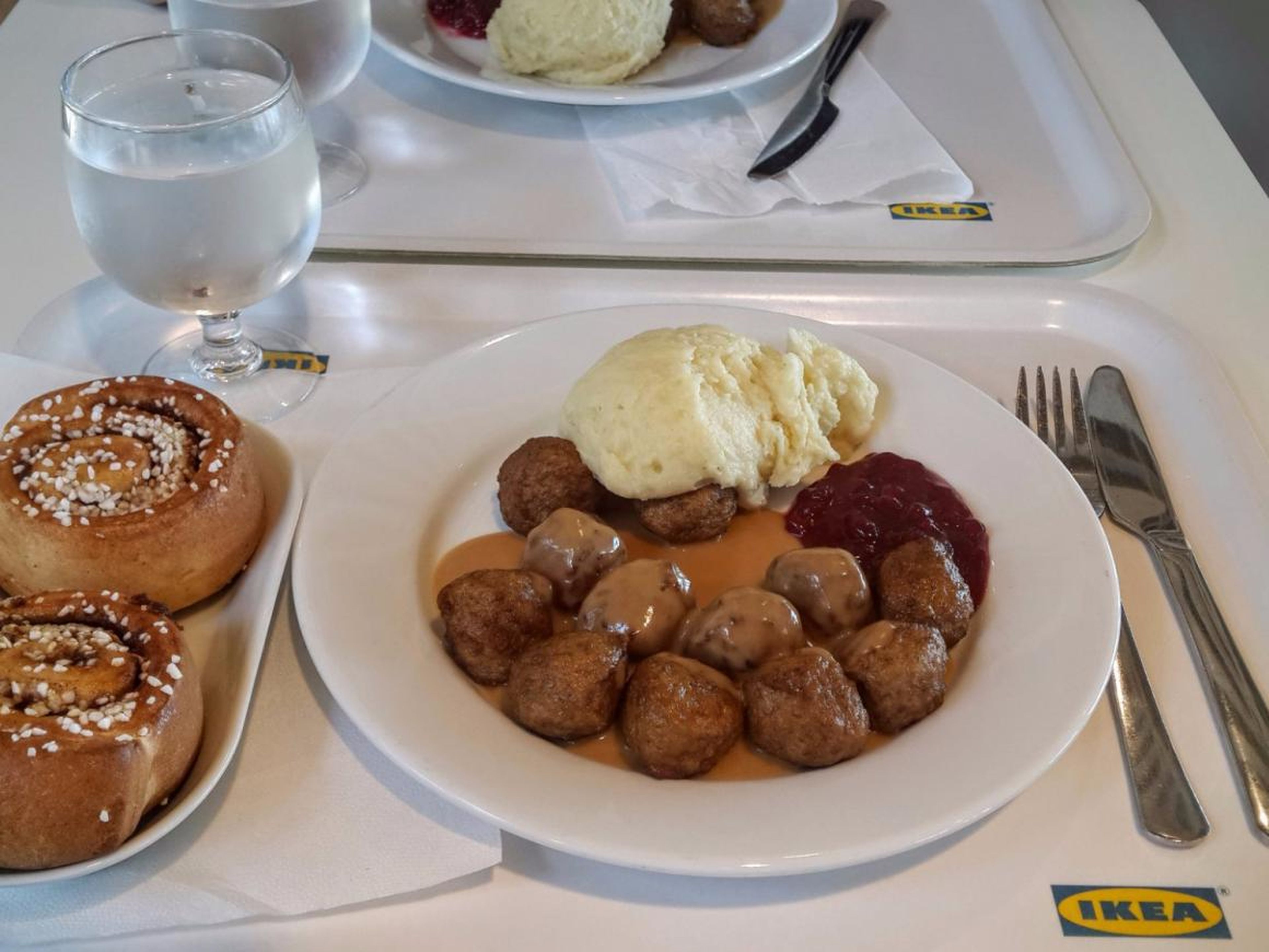 Swedish meatballs and mashed potatoes.