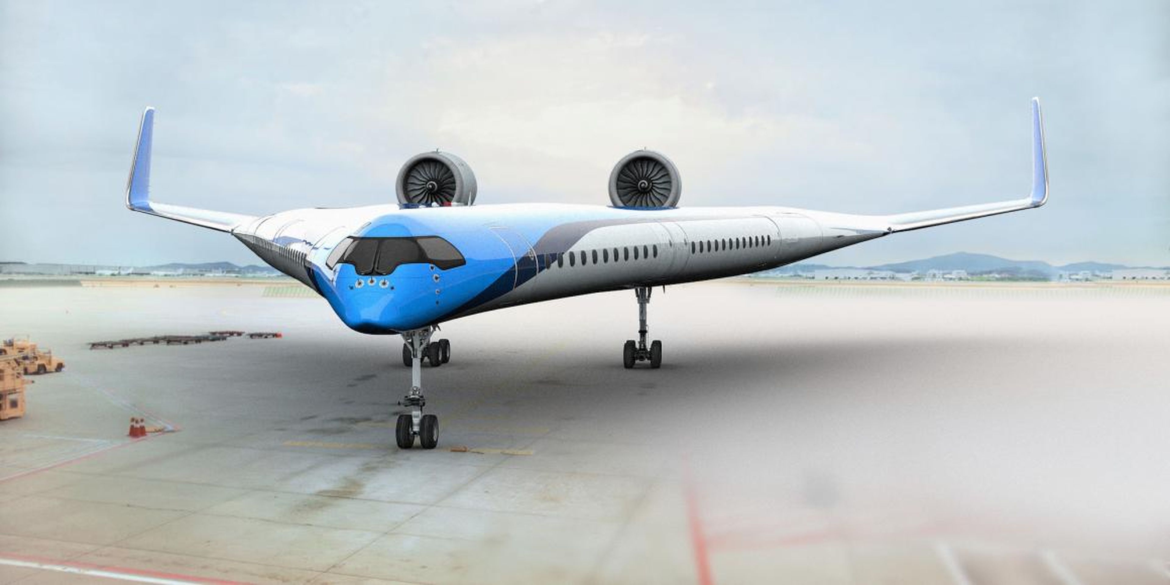 The "Flying V" is meant to be more fuel-efficient thanks to its futuristic design.
