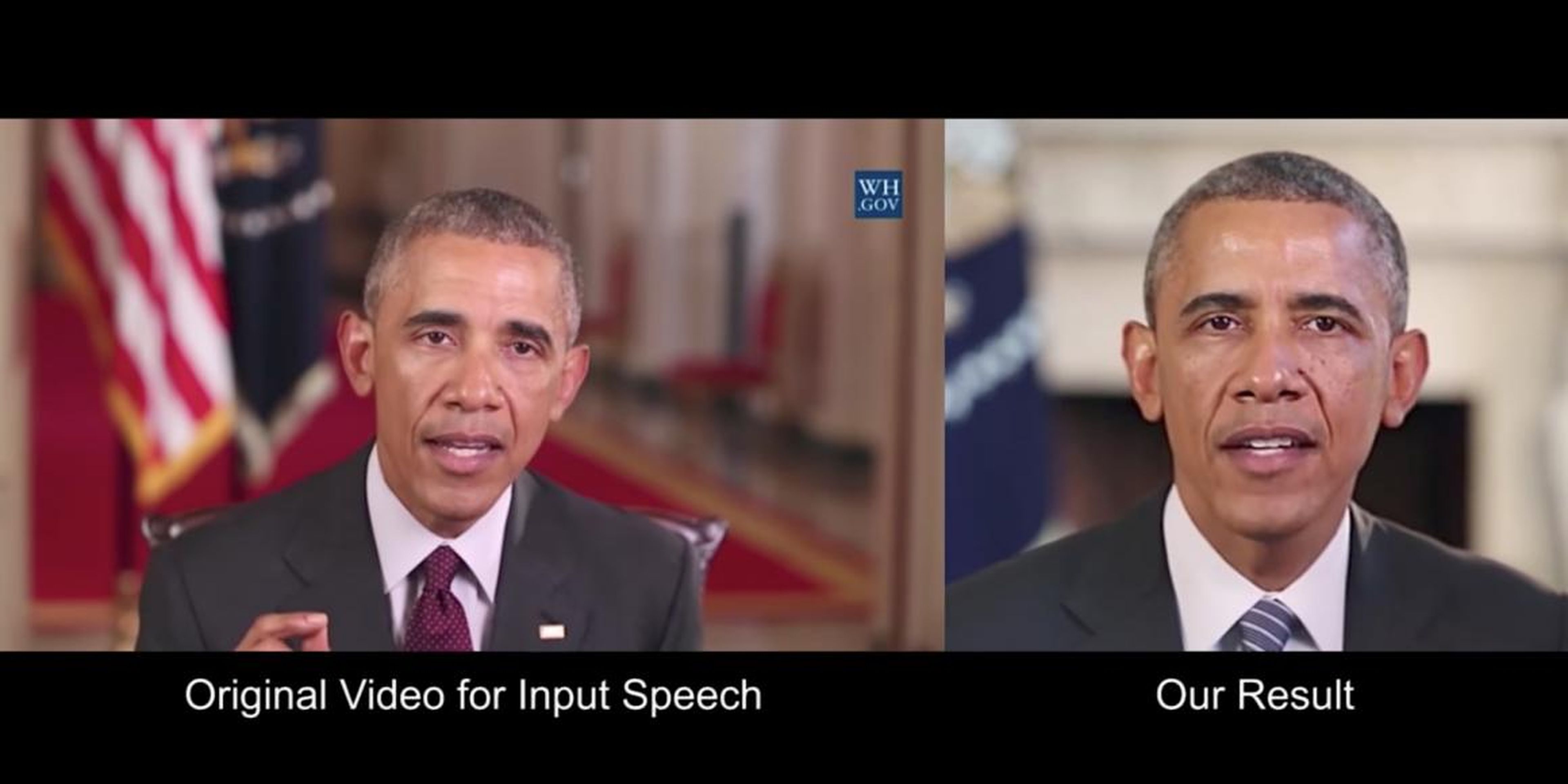 Un fotograma de una demostración en YouTube de 'Sintetizando a Obama'.