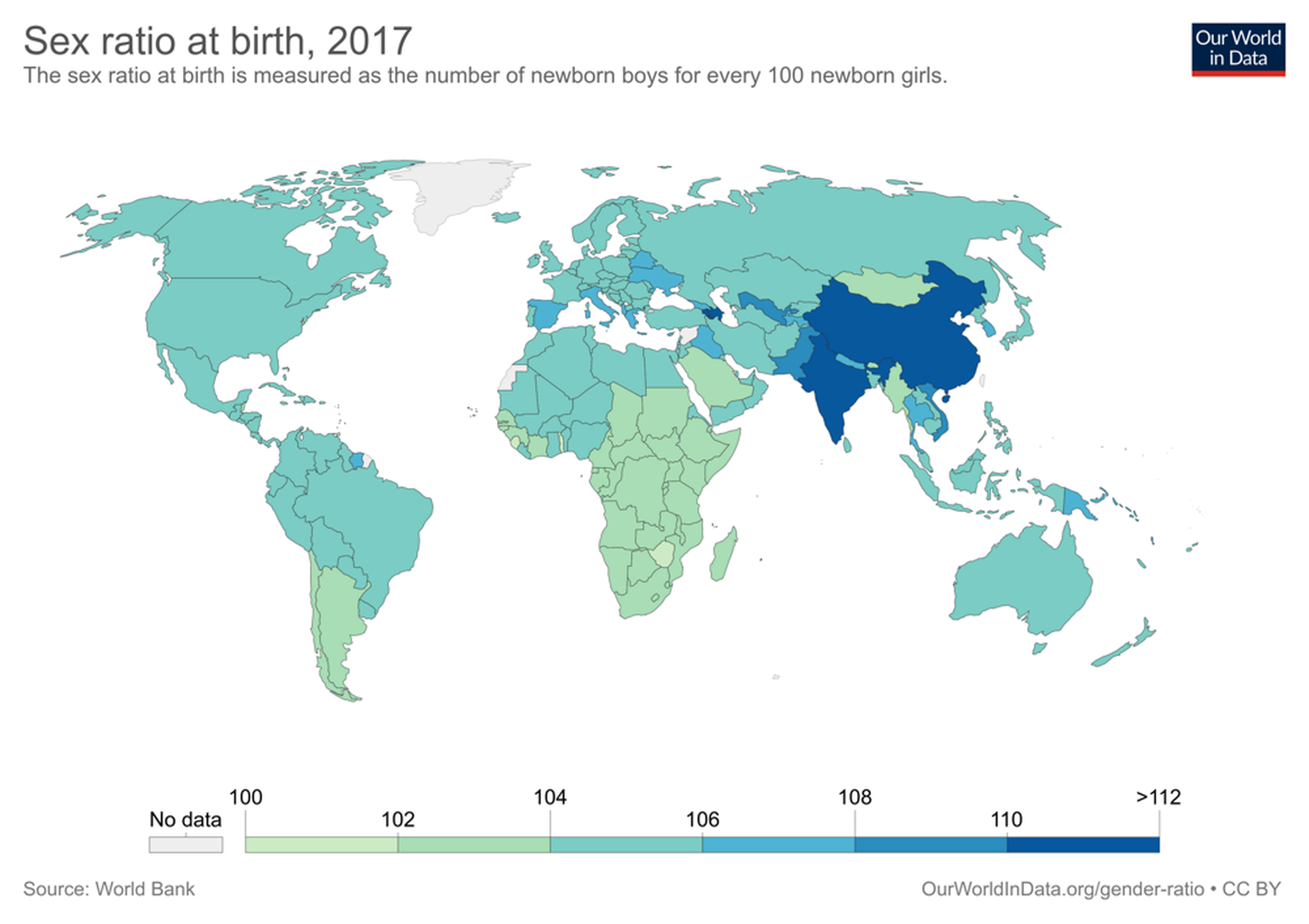 mapa de número de mujeres en el mundo