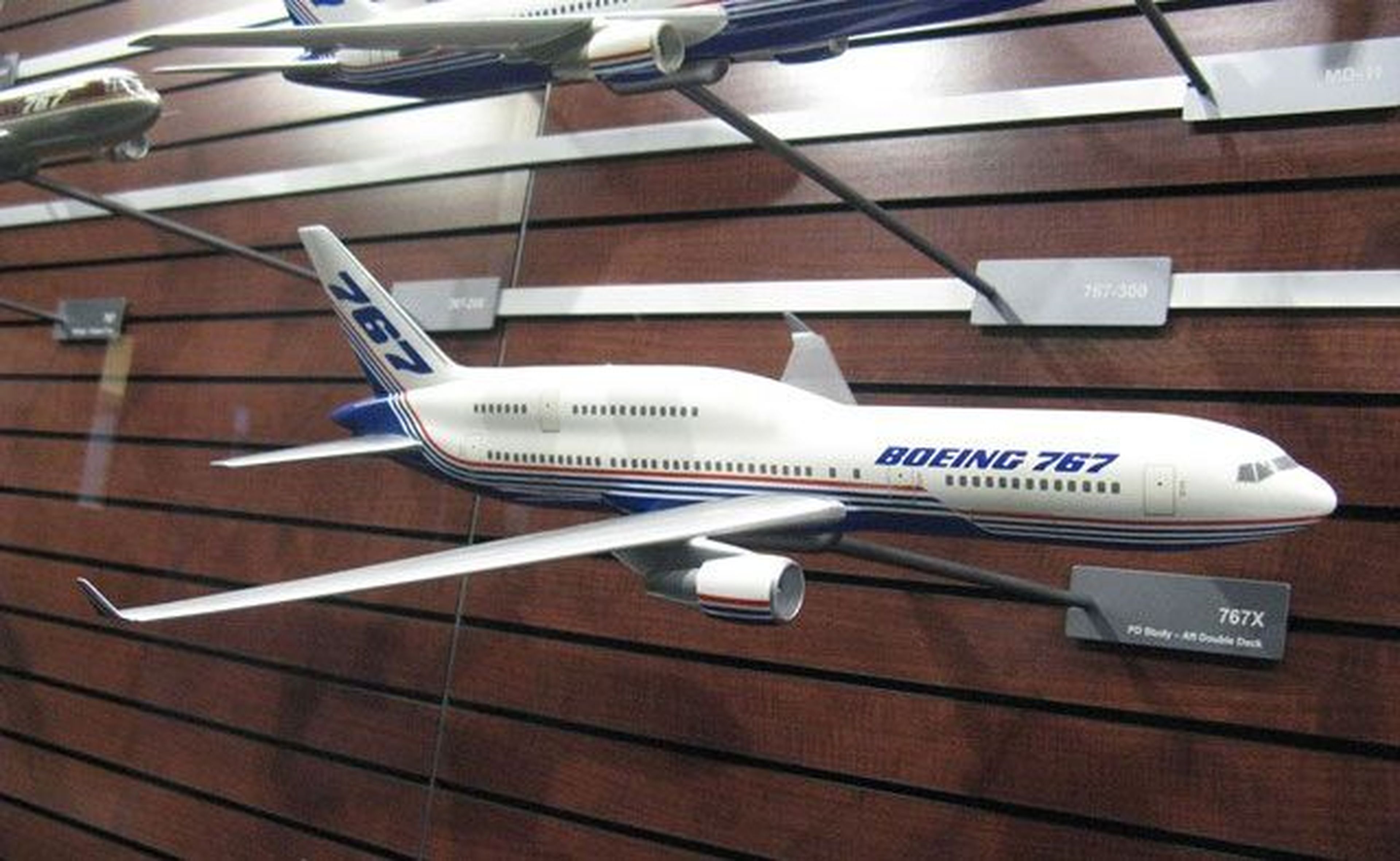 Maqueta del B767X en las oficinas de Boeing.