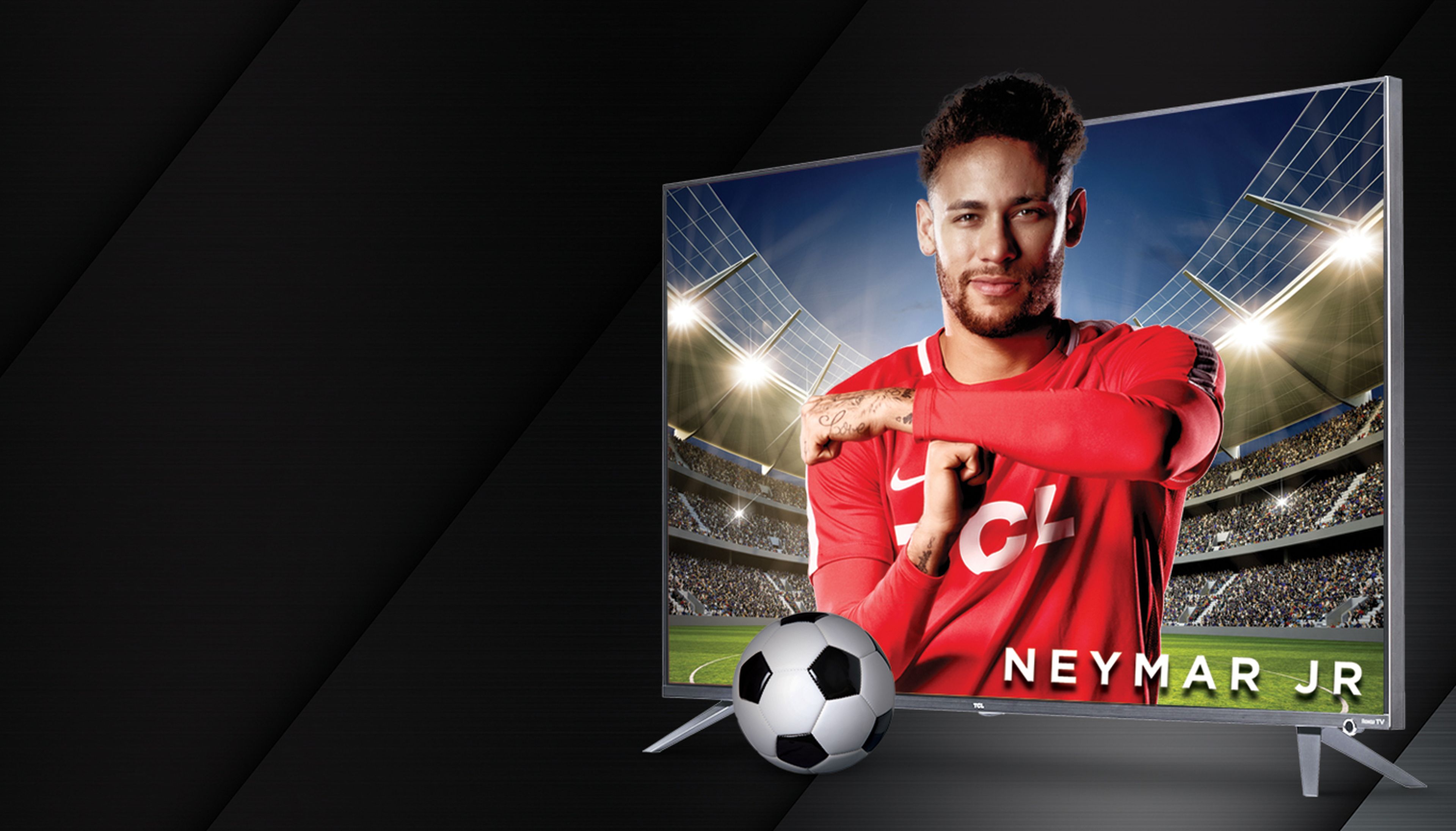 Neymar en un anuncio de un televisor TCL
