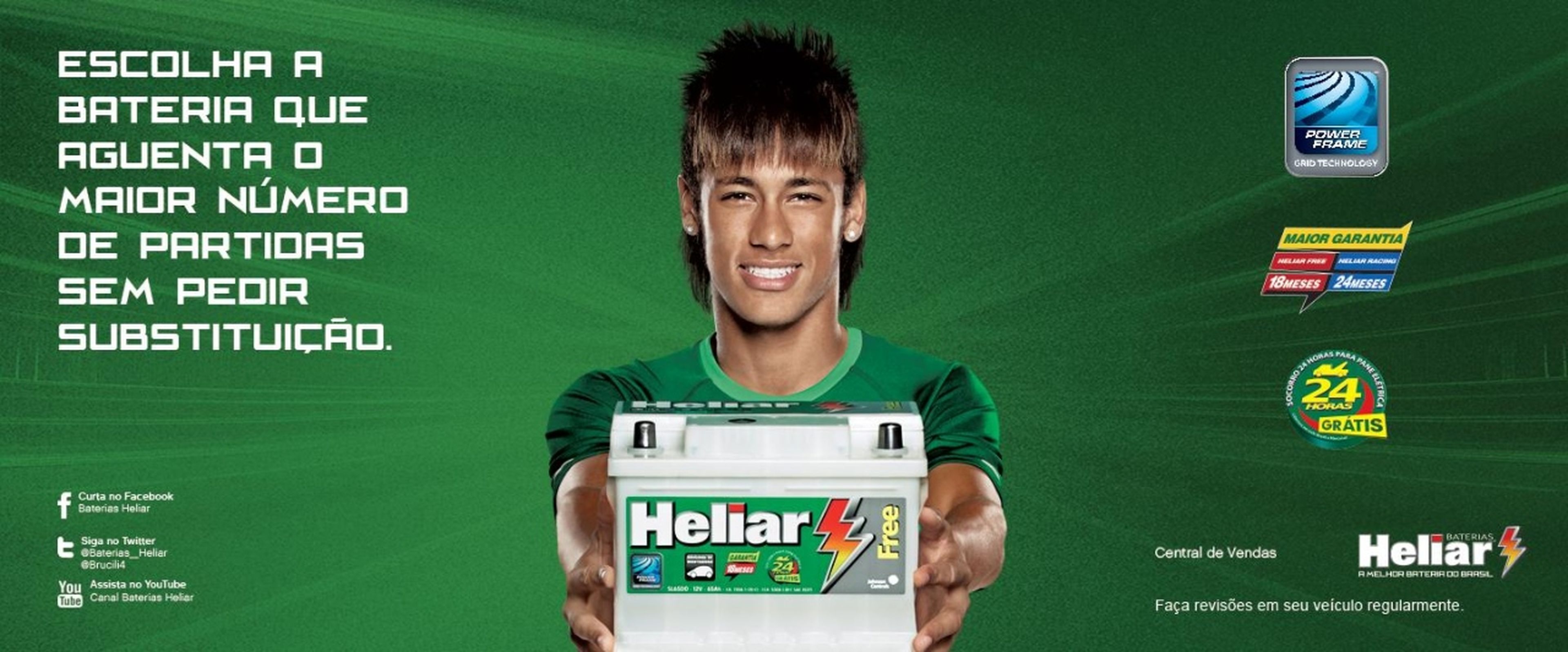 Neymar en una campaña publicitaria de Heliar