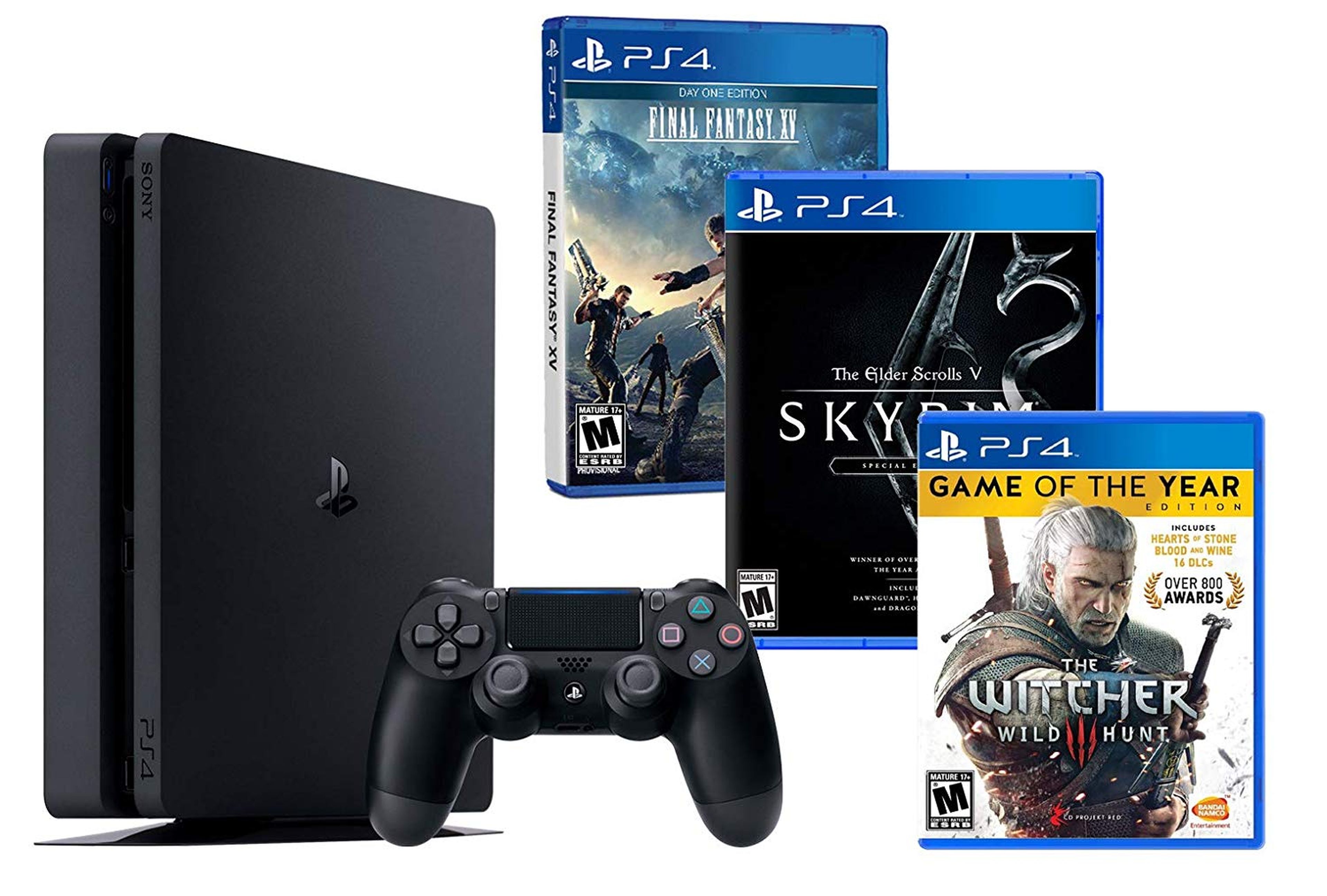 Pack PlayStation 3 de 1TB con The Witcher 3, Final Fantasy XV y The Elder Scrolls V: Skyrim Special Edition