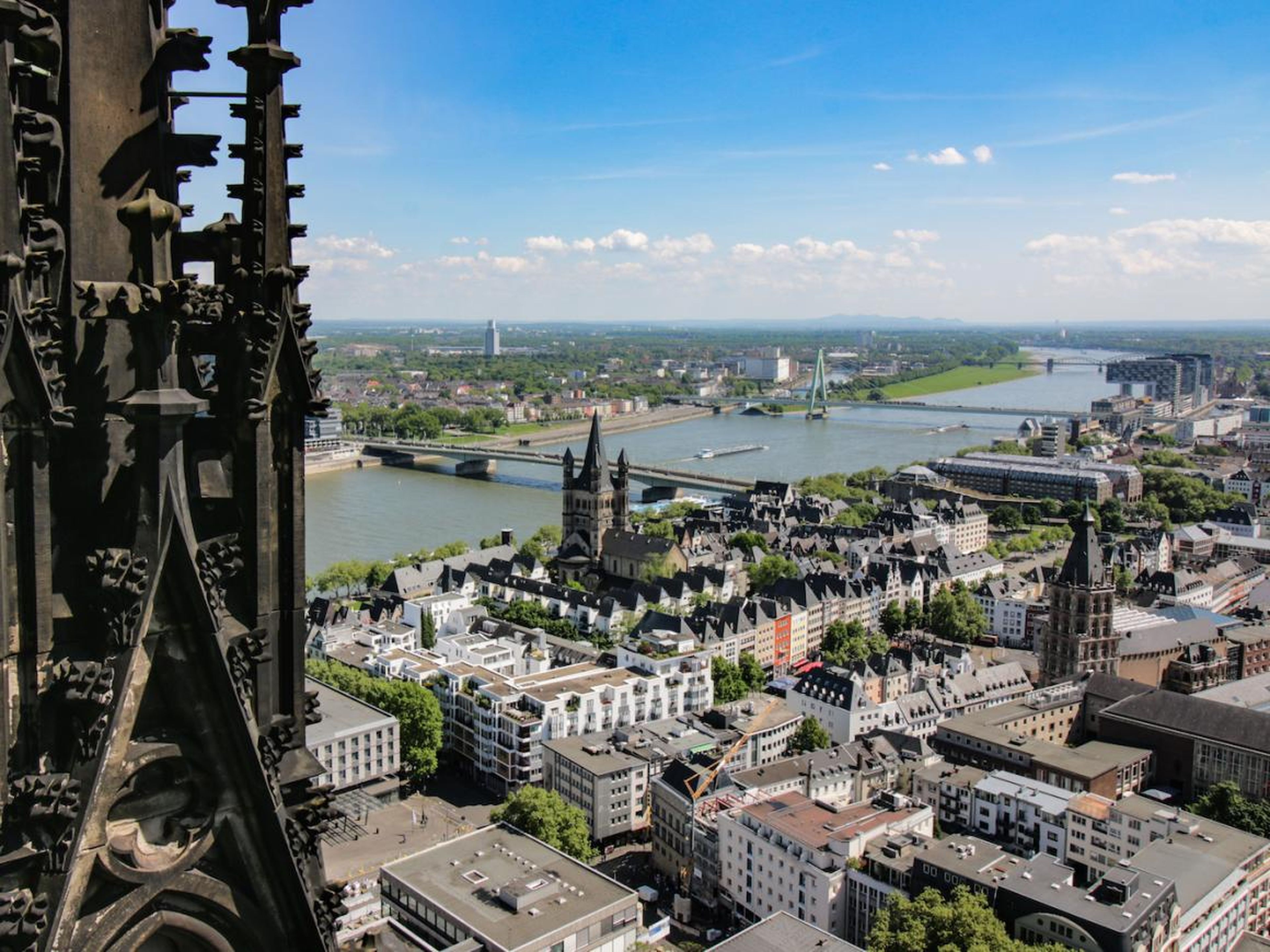 La vista desde la catedral de Colonia.