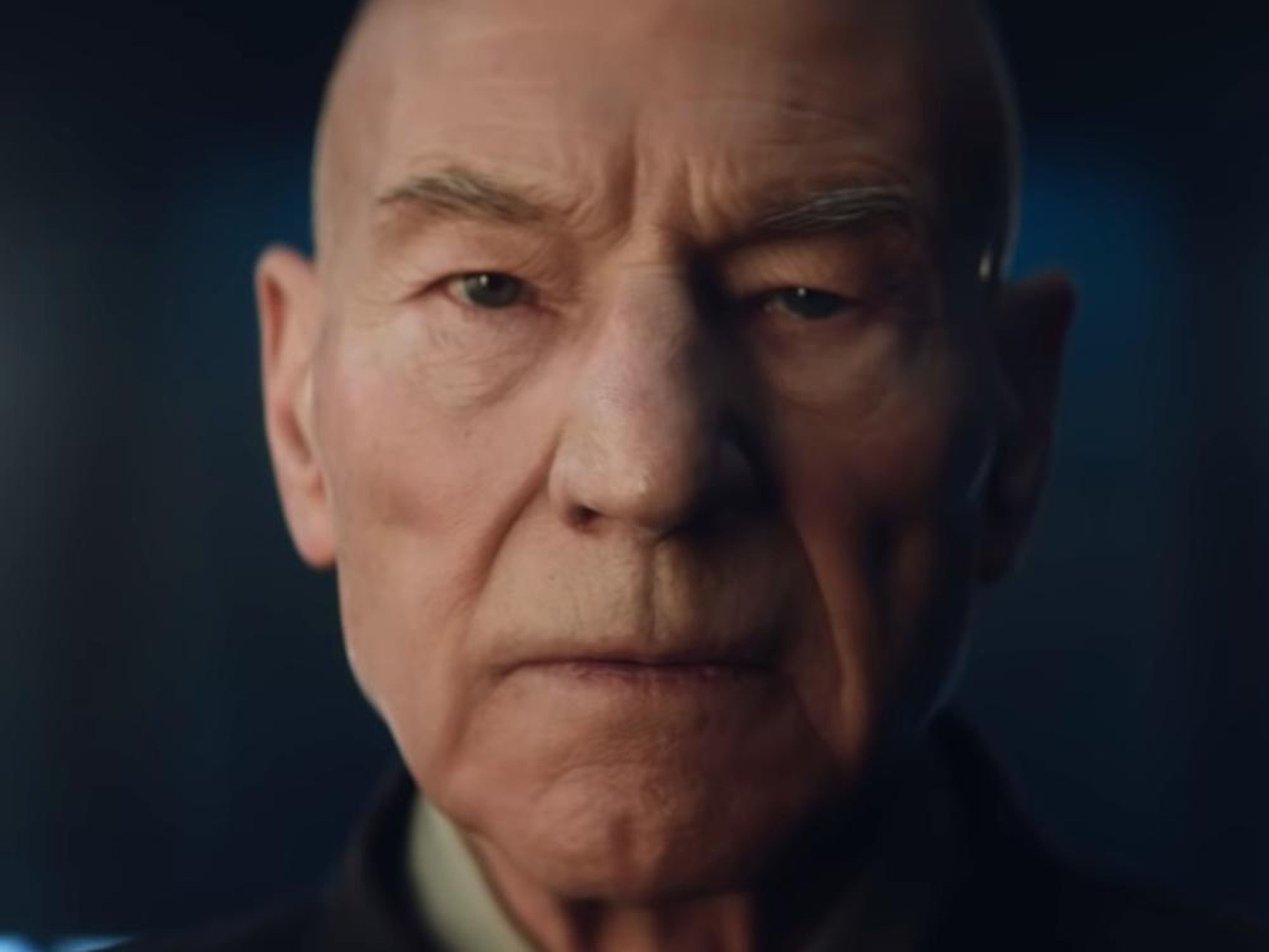 Sir Patrick Stewart reprises his role as Jean-Luc Picard from "Star Trek: The Next Generation."