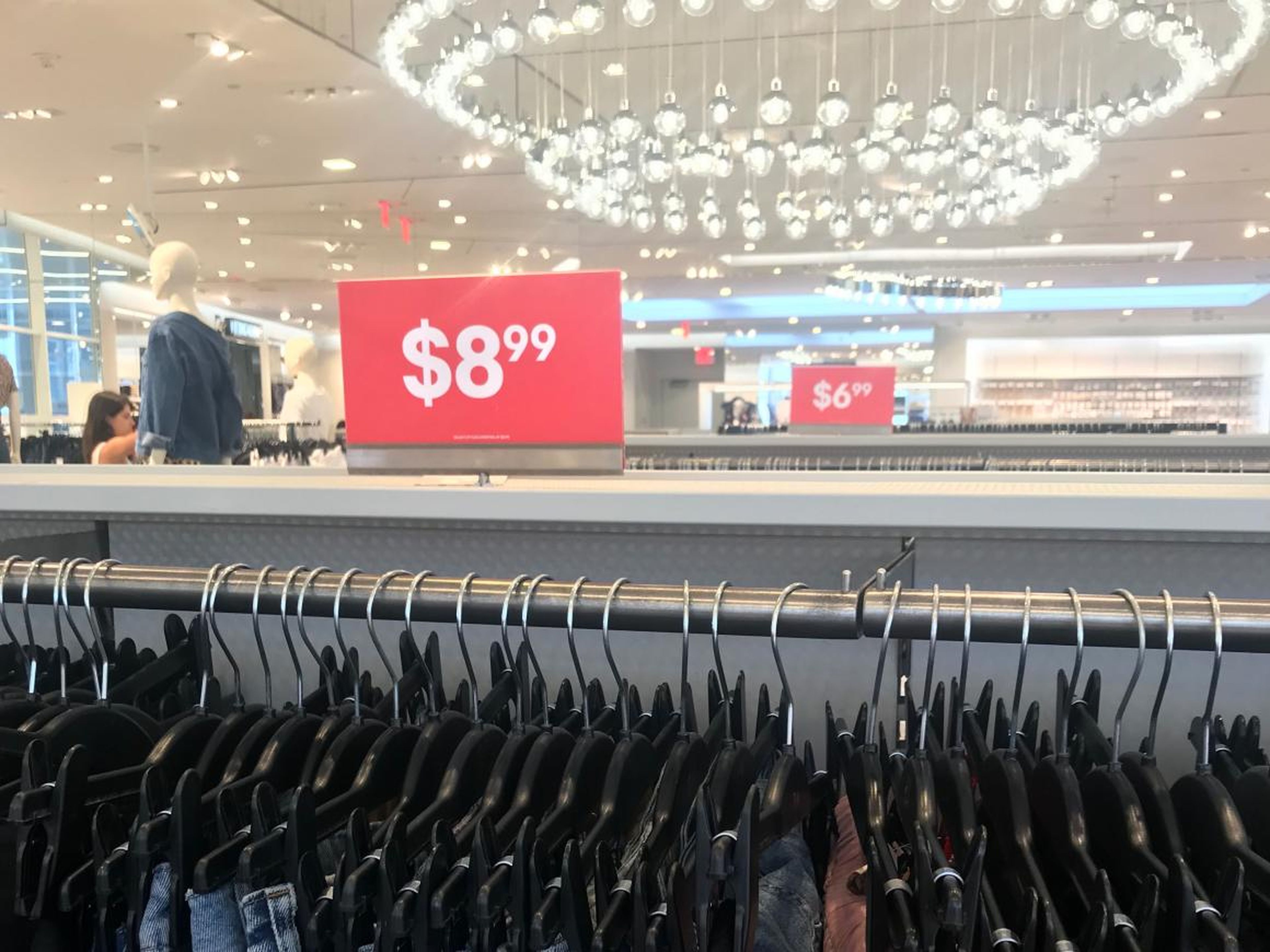 Though we did find a couple of additional sale areas throughout the store, with super low prices, including these jeans for $8.99.