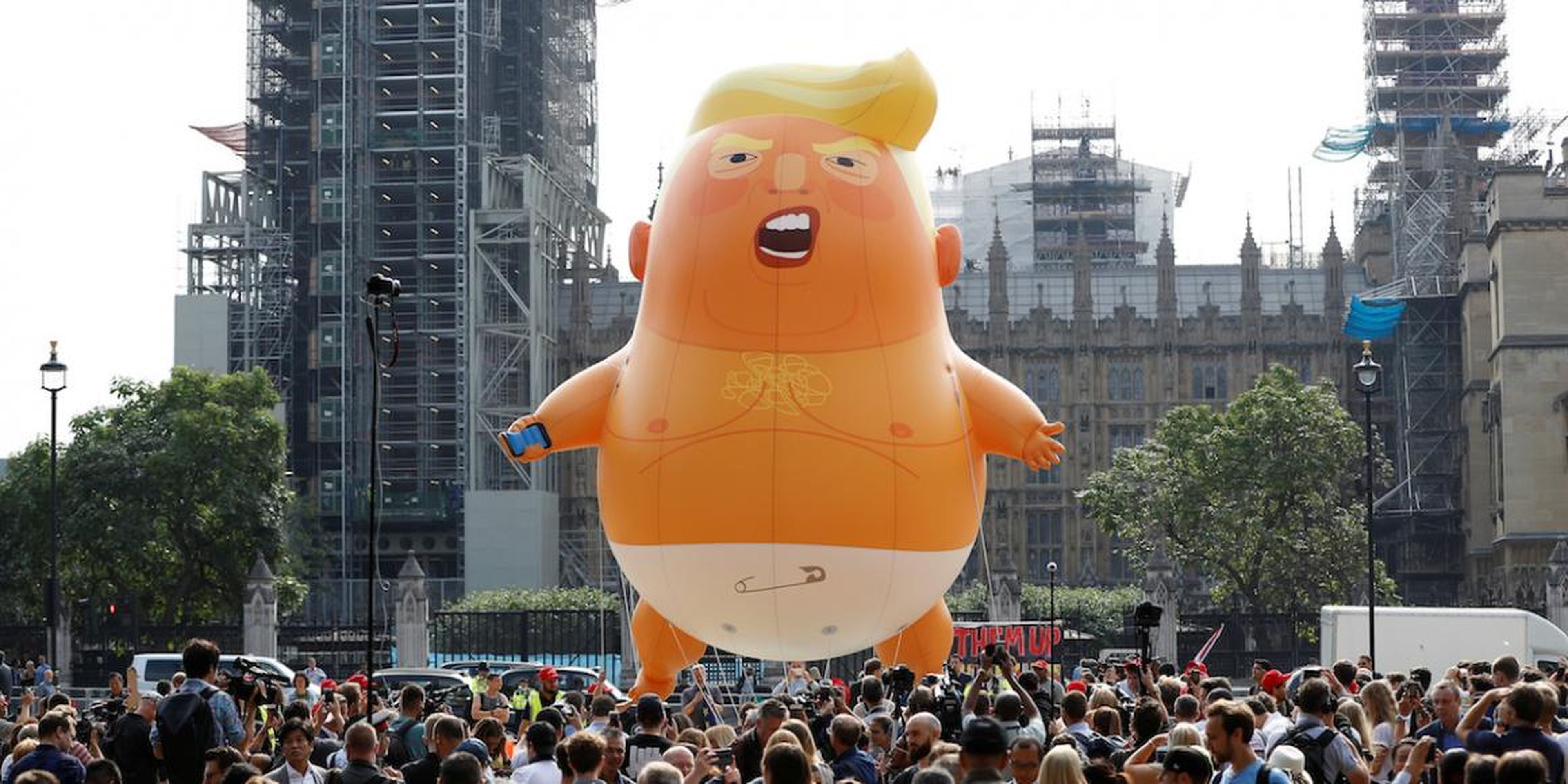 The Trump baby blimp, in London in July 2018.
