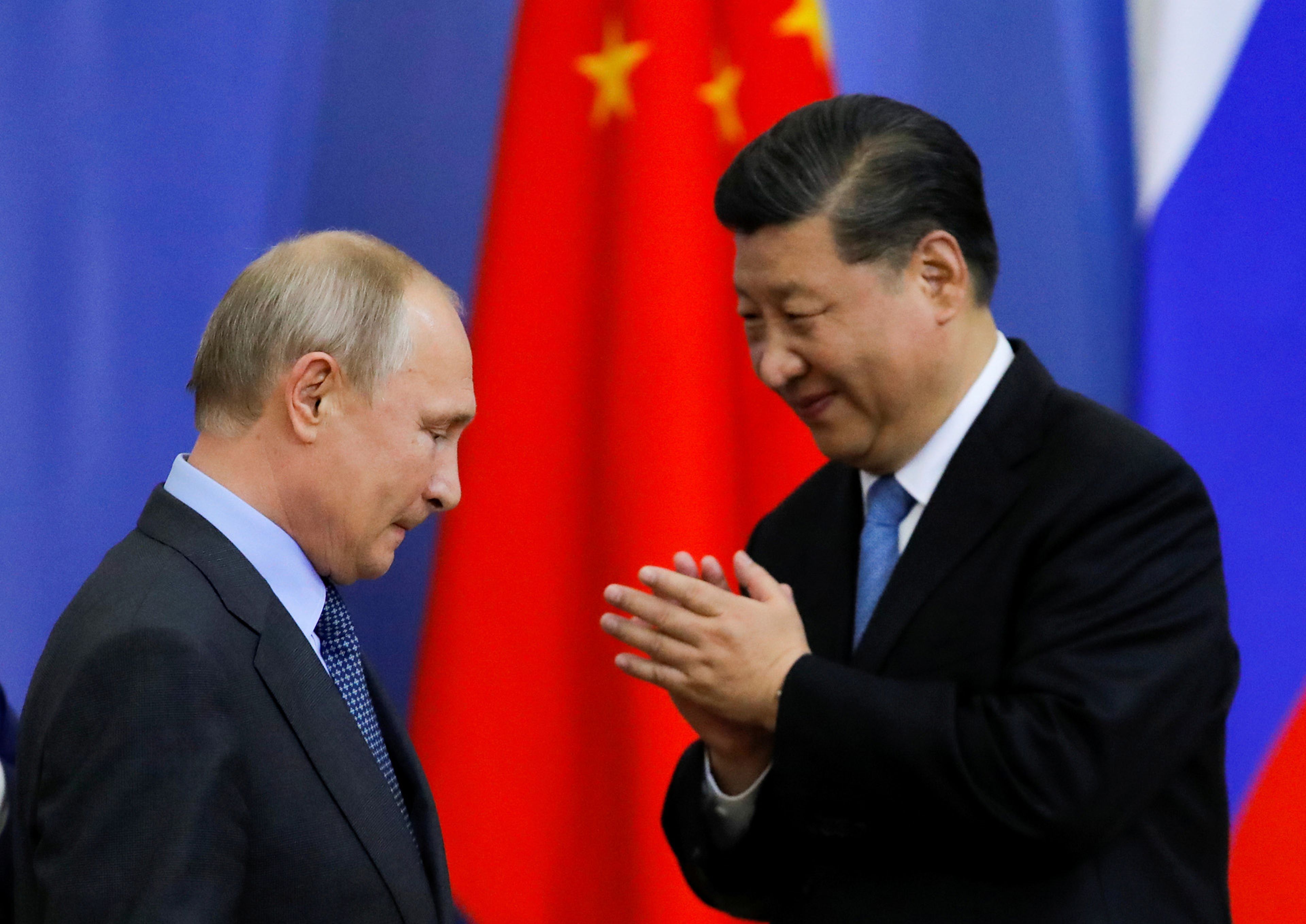 Vladímir Putin, presidente de Rusia, y Xi Jinping, presidente de China.