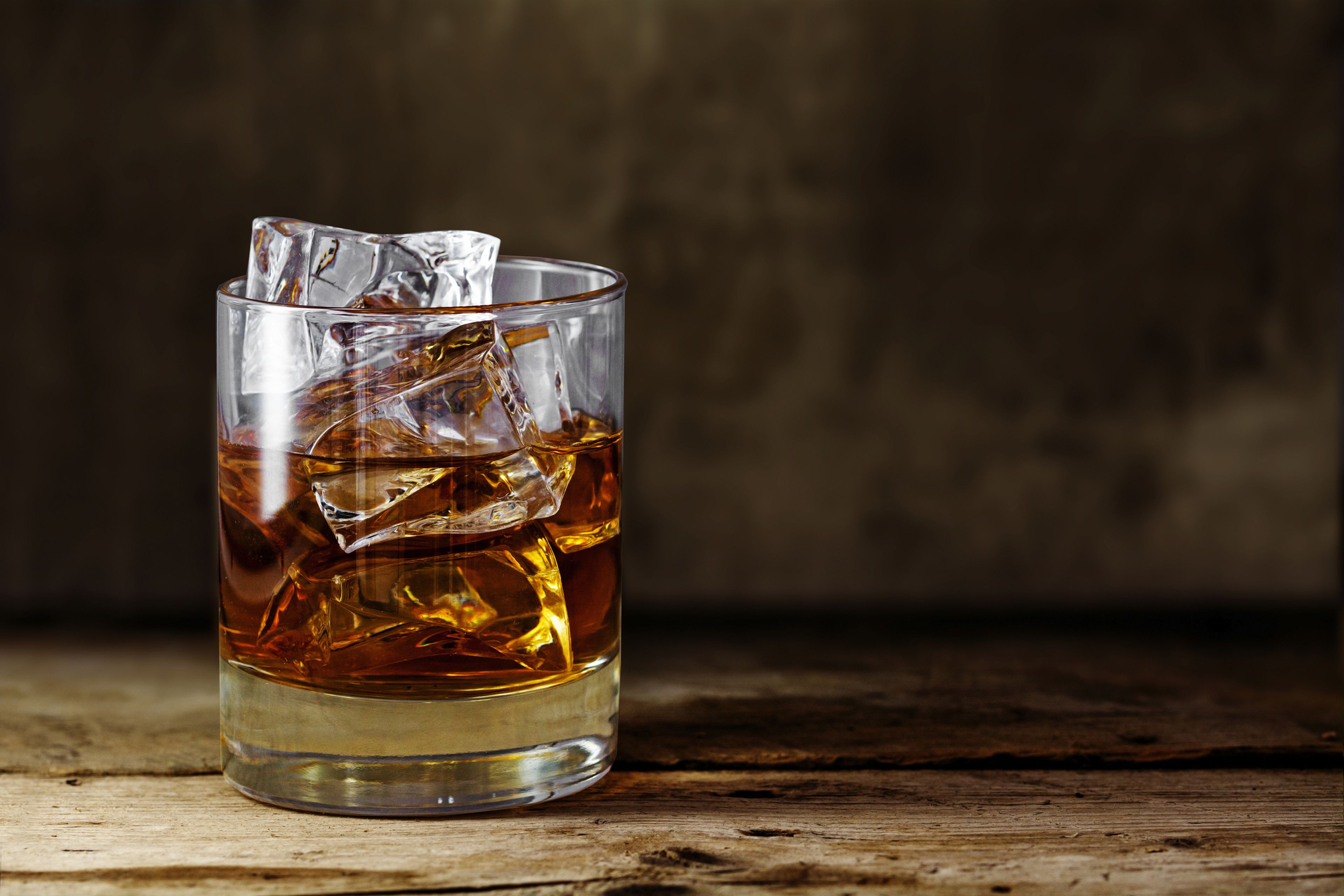 Whisky on the rocks.