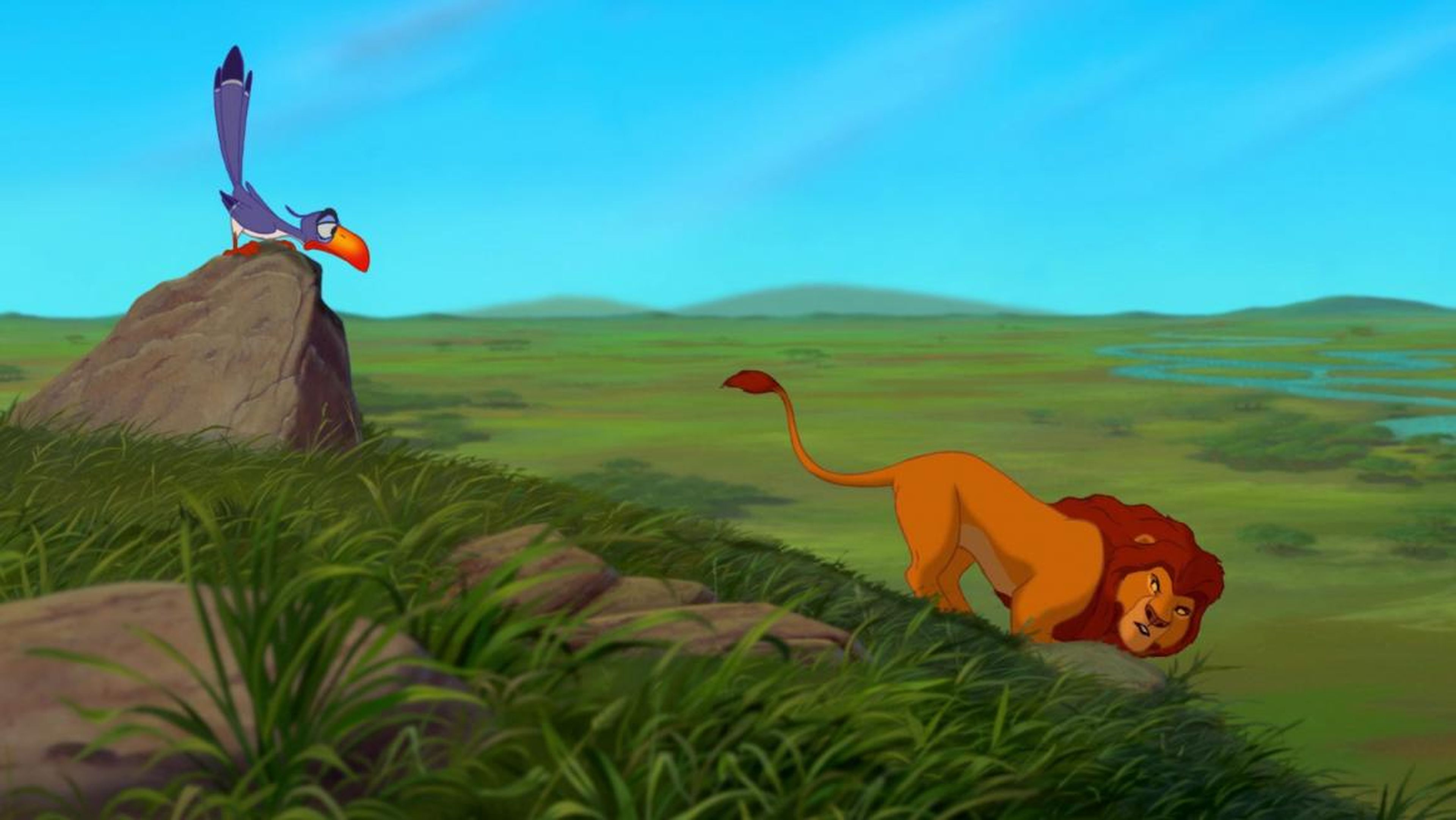 Nueva imagen de 'El Rey León' con la primera interacción de Zazú, Simba y  Mufasa