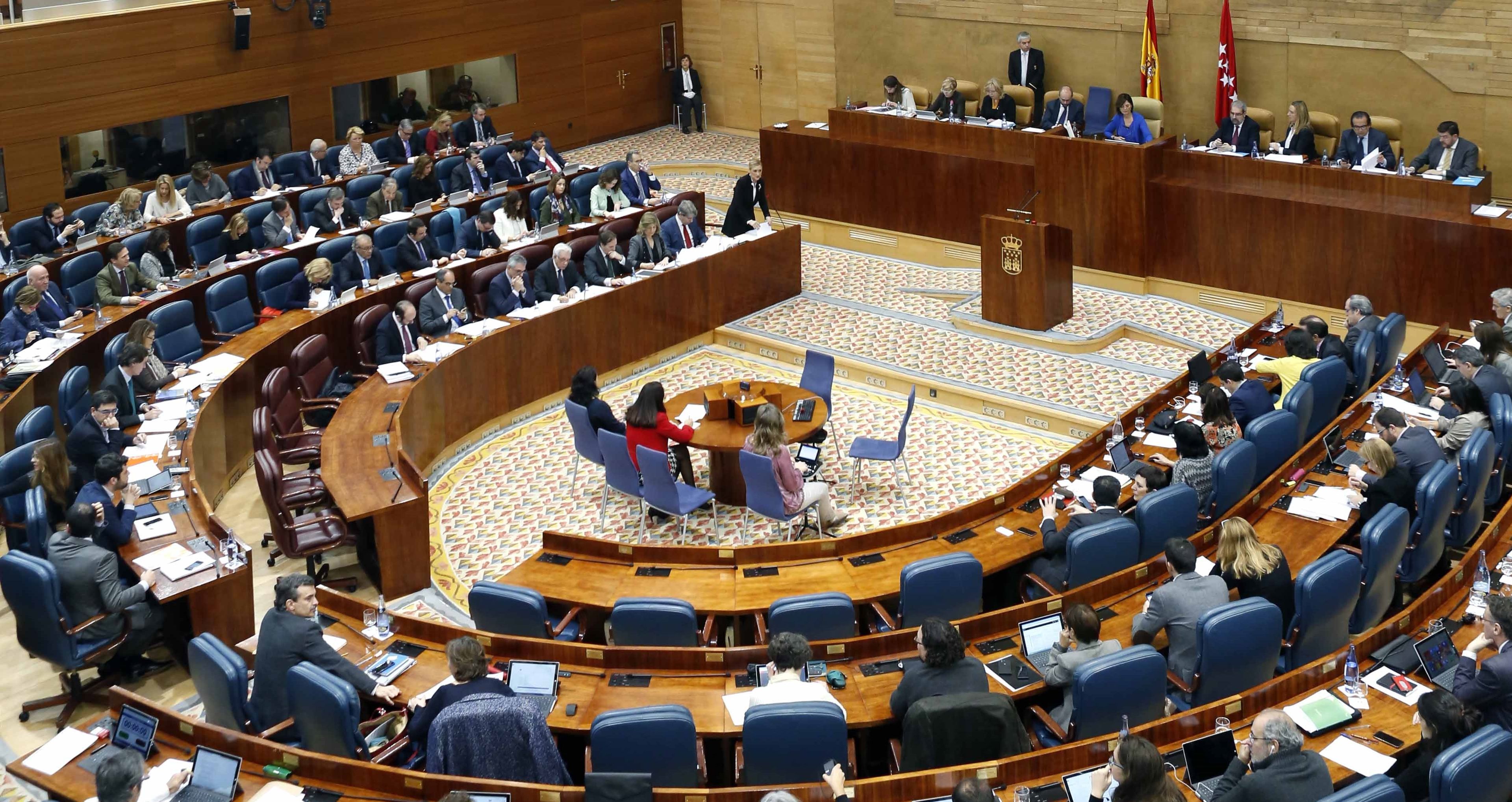 Hemiciclo de la Asamblea de Madrid.