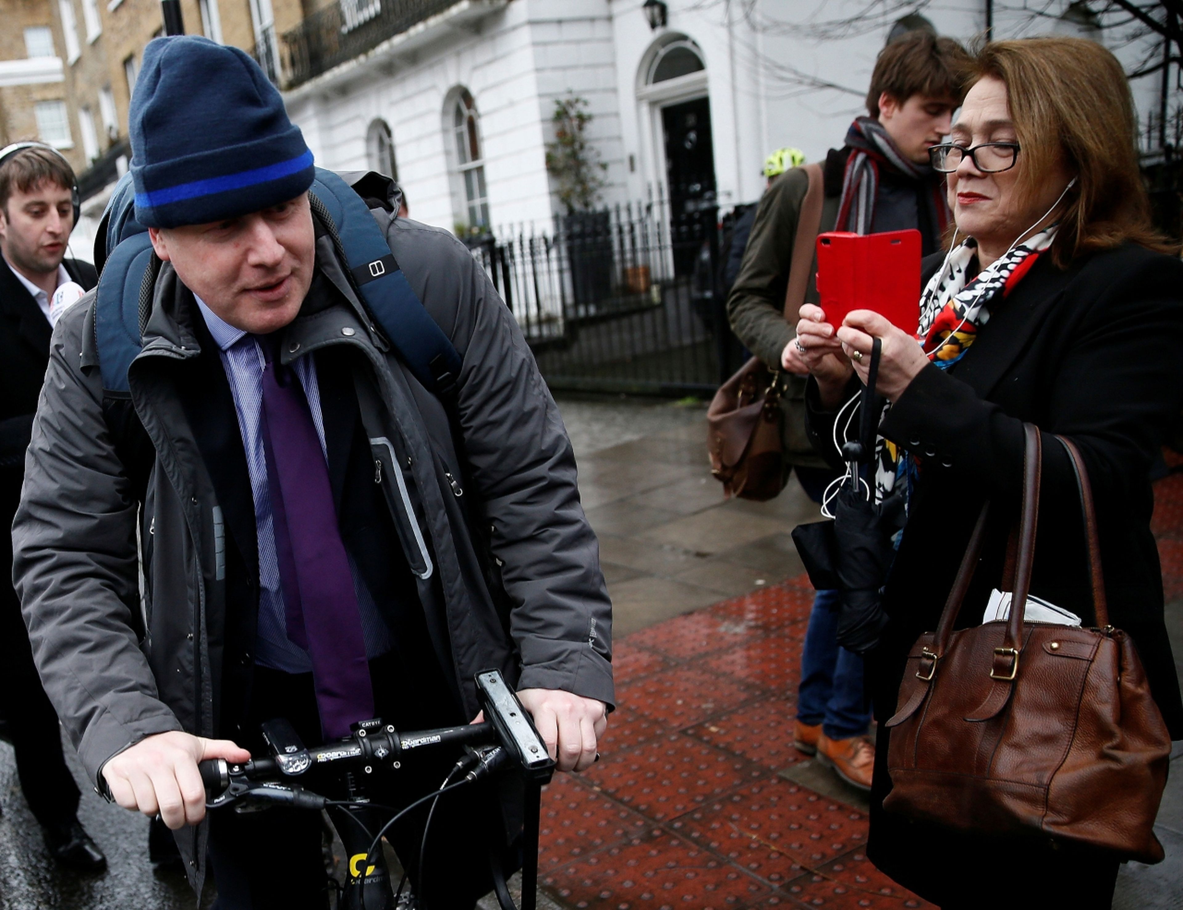 Boris Johnson en bicicleta