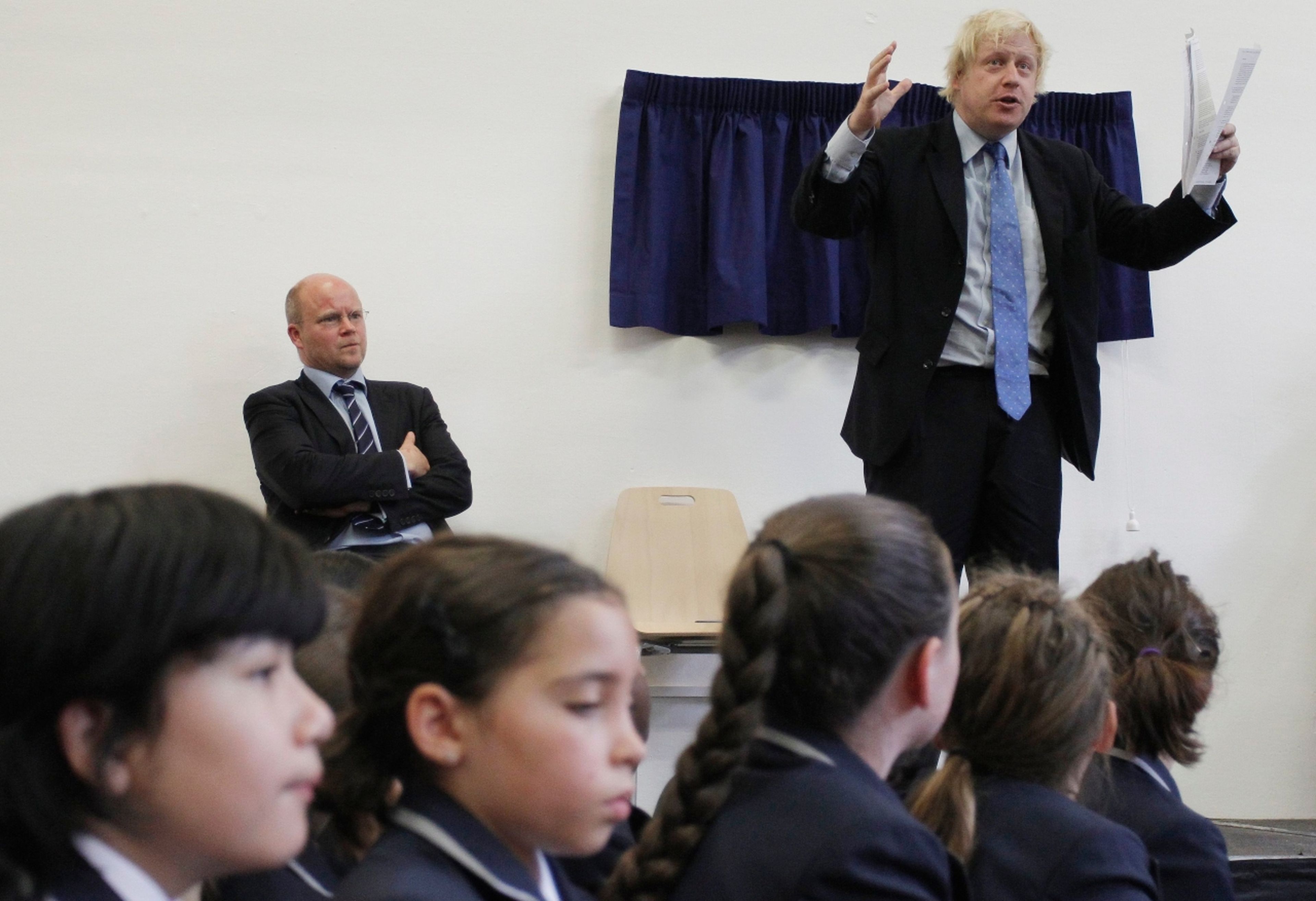 Boris Johnson habla en una escuela de Londres en 2011