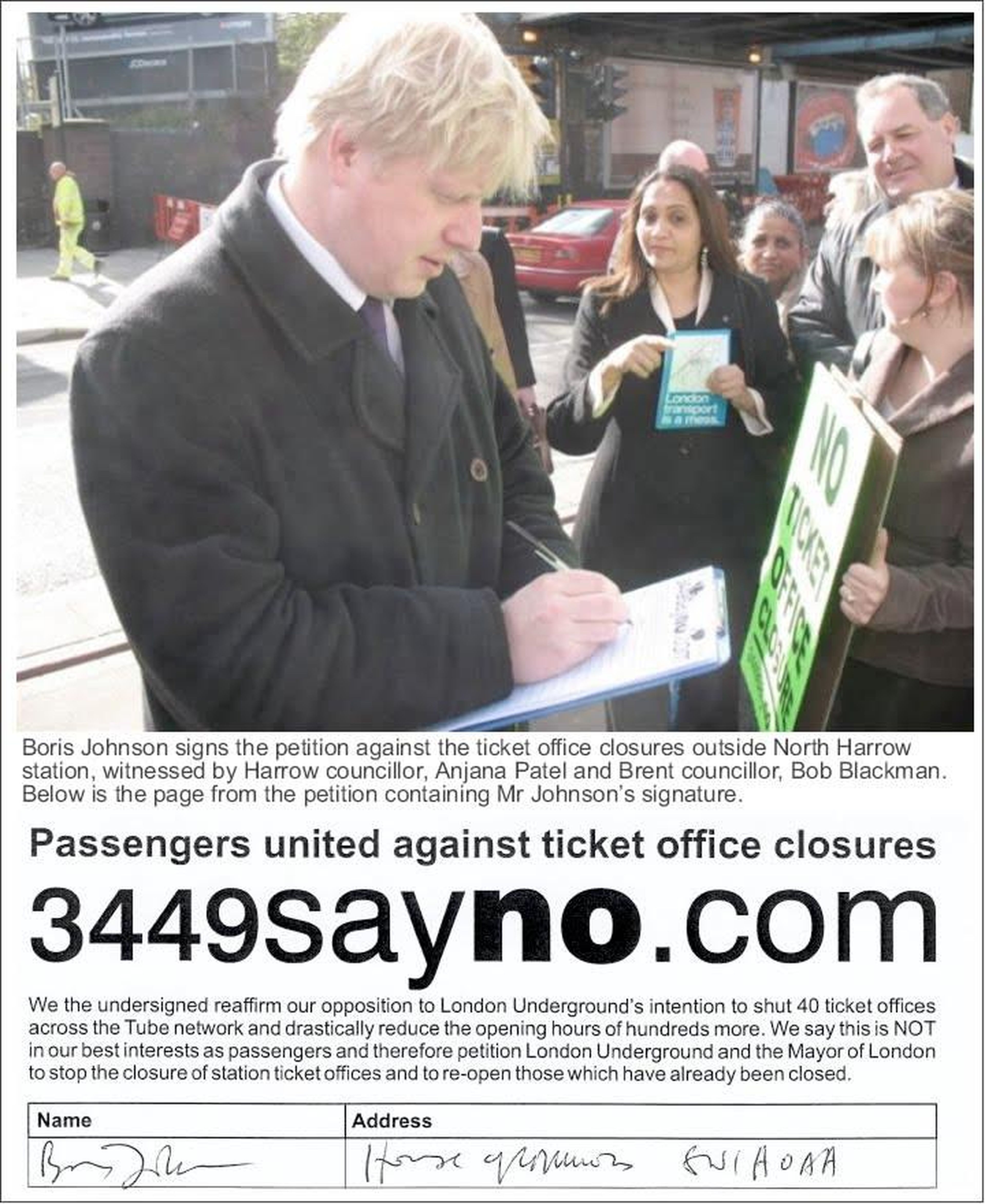 Boris Johnson's 2008 campaign pledge