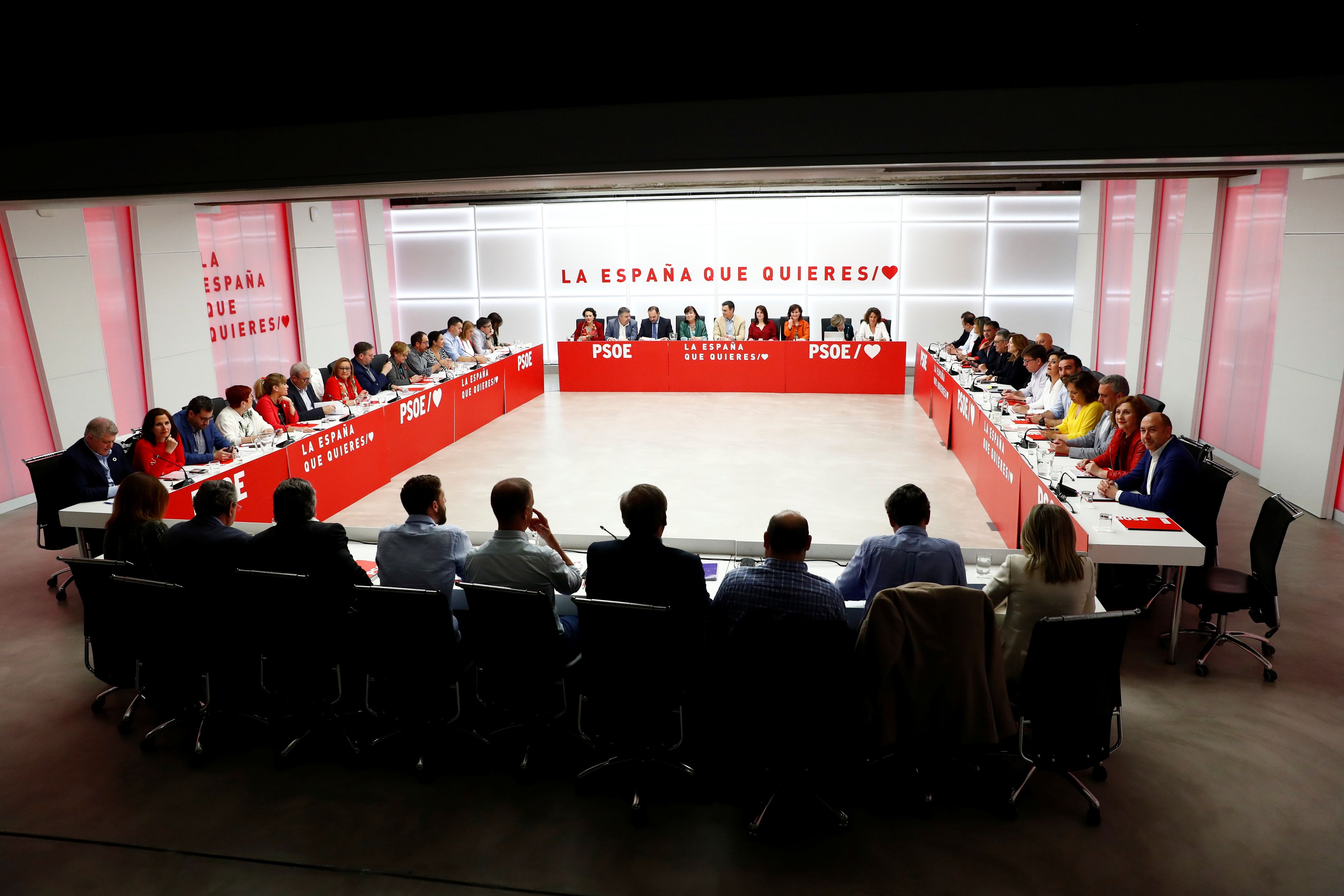 Reunión de la Ejecutiva del PSOE el pasado mes de abril.