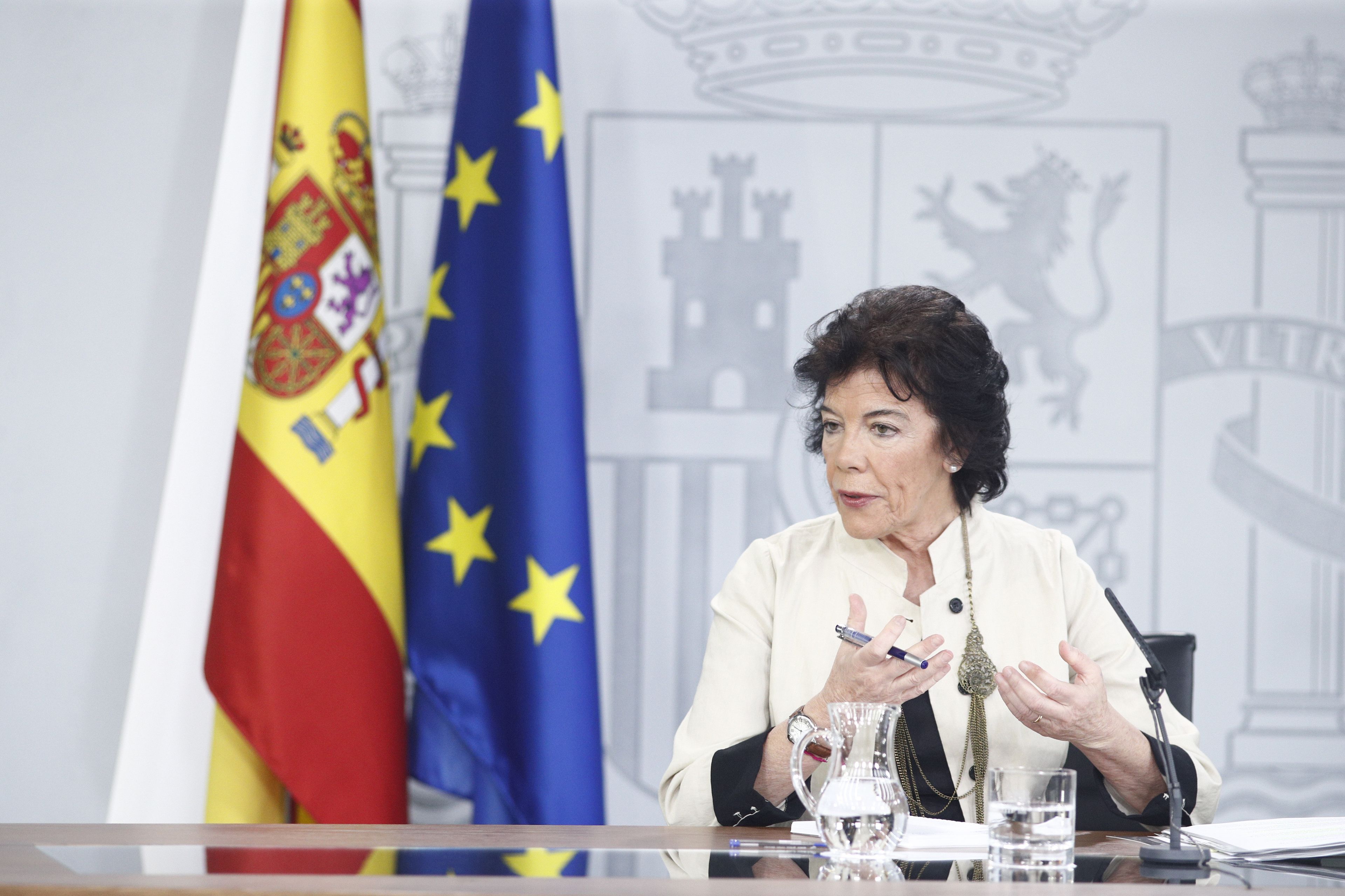 La ministra de Educación y portavoz del Gobierno en funciones, Isabel Celaá.
