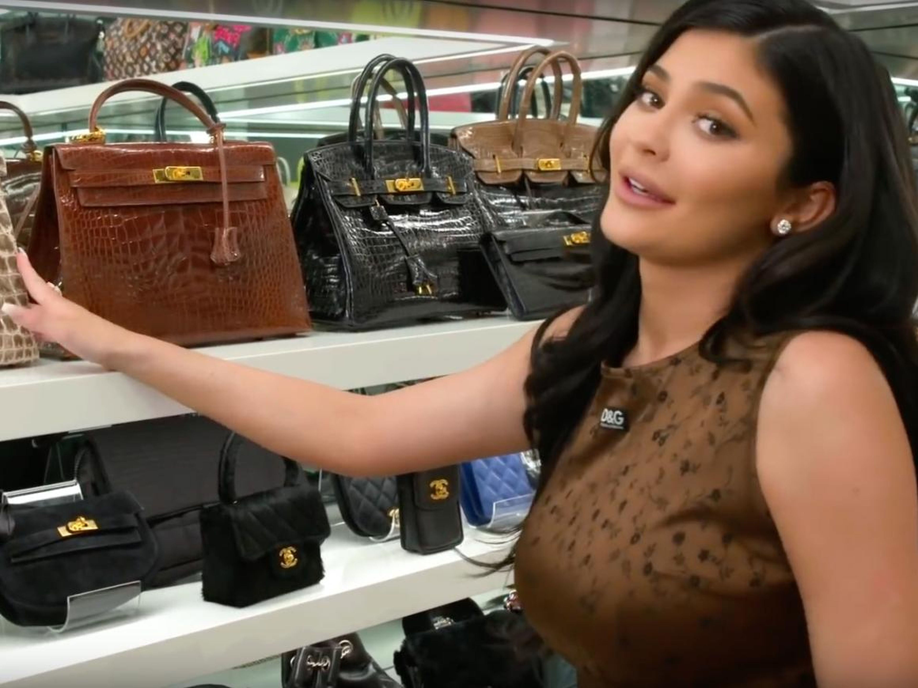 Kylie Jenner, the world's youngest "self-made" billionaire, has been collecting designer handbags "for a minute."
