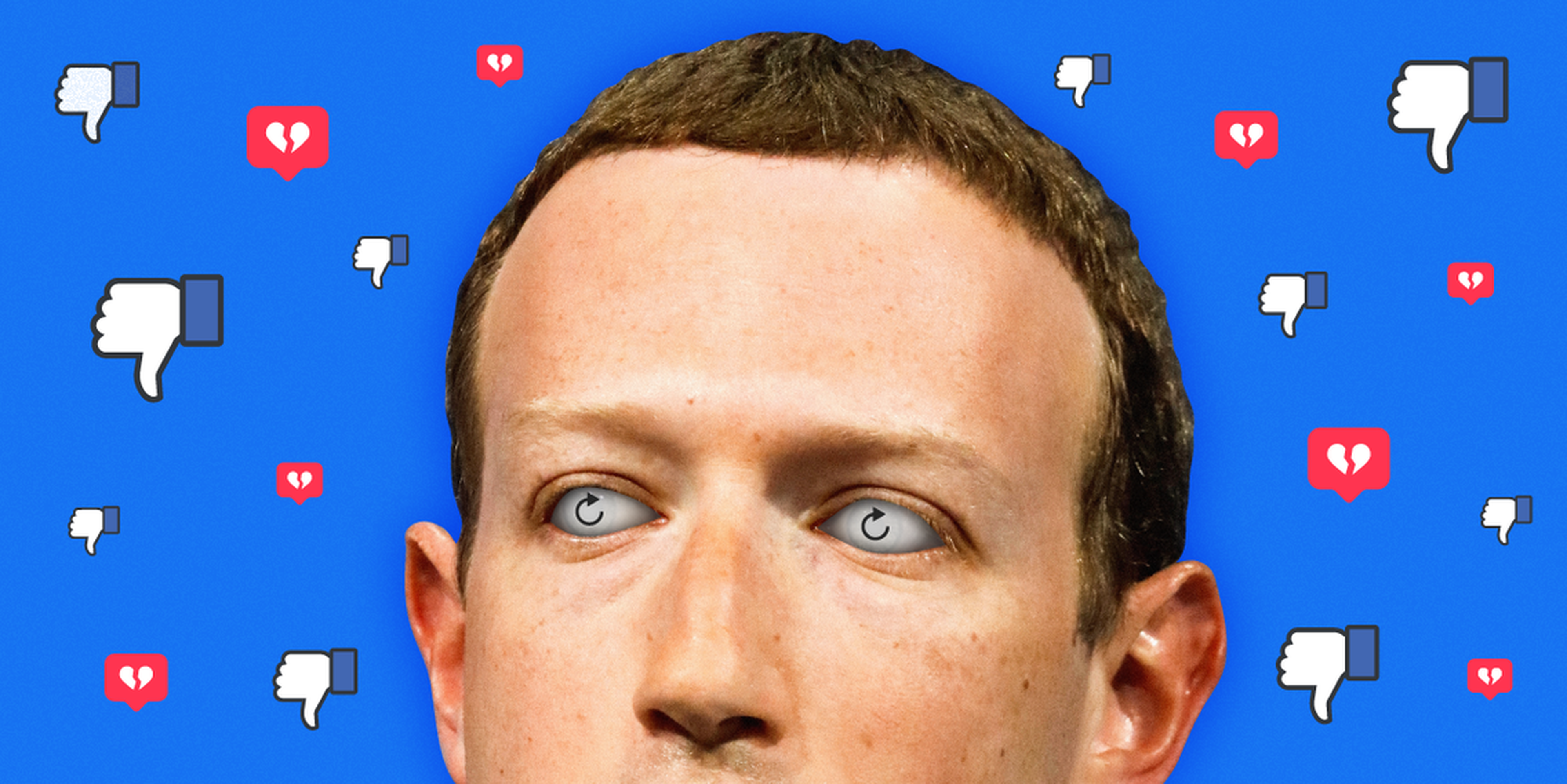 Un montaje fotográfico con el fundador de Facebook, Mark Zuckerberg