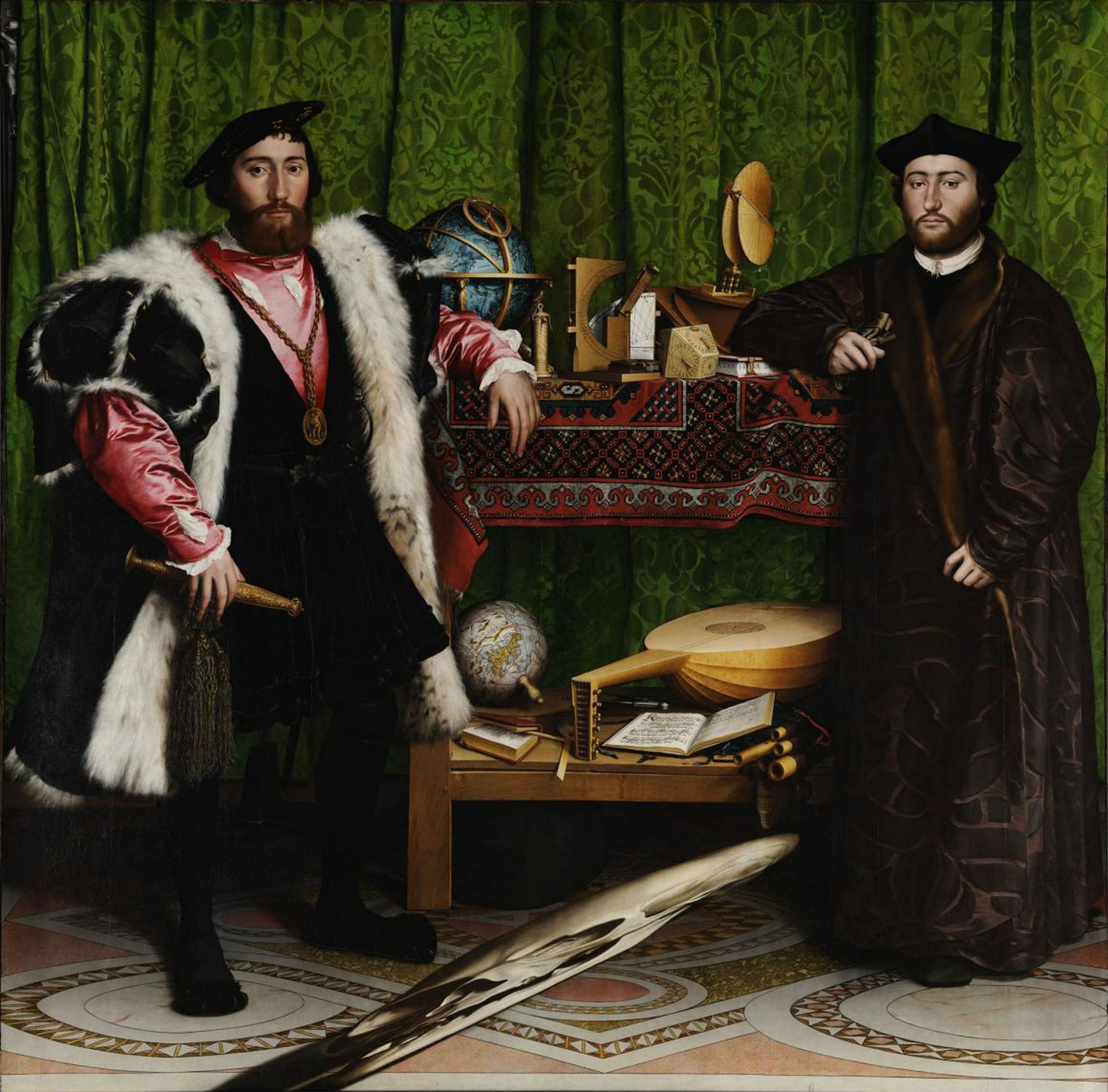 "Los embajadores" de Hans Holbein.
