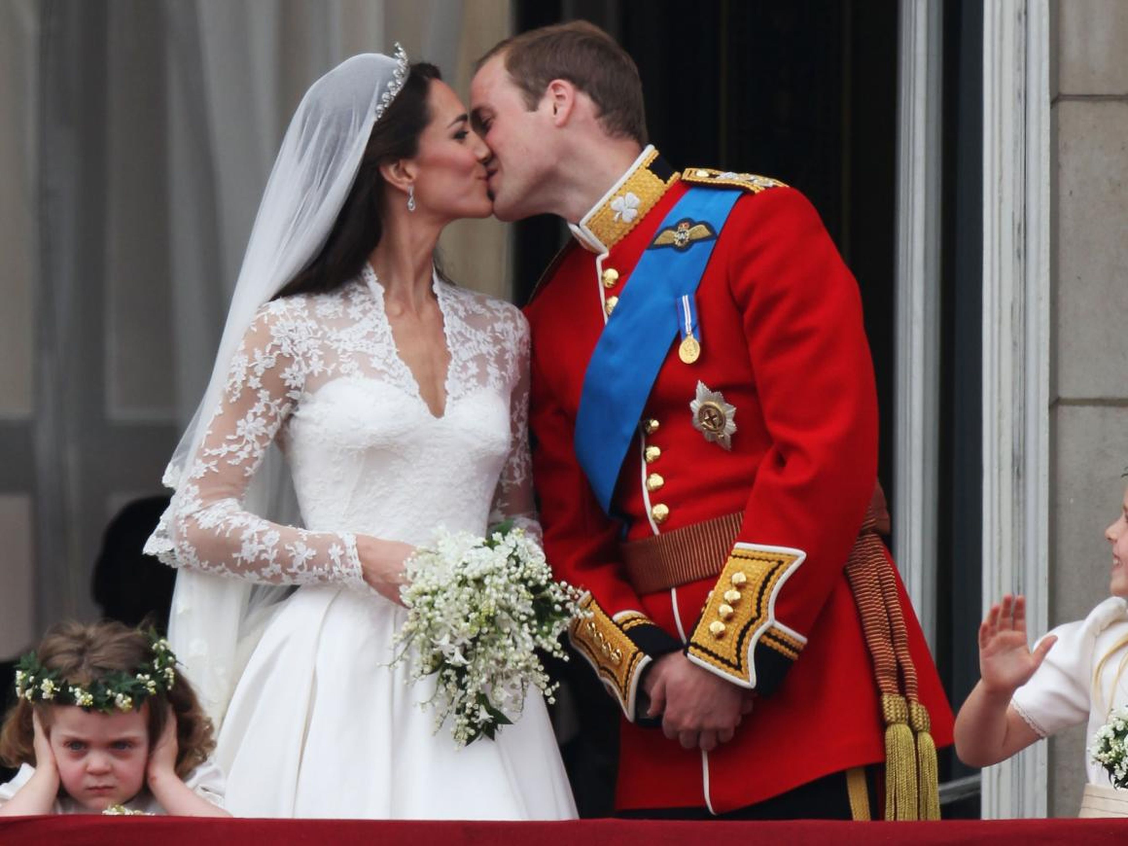 El príncipe Will y Kate Middleton el día de su boda.