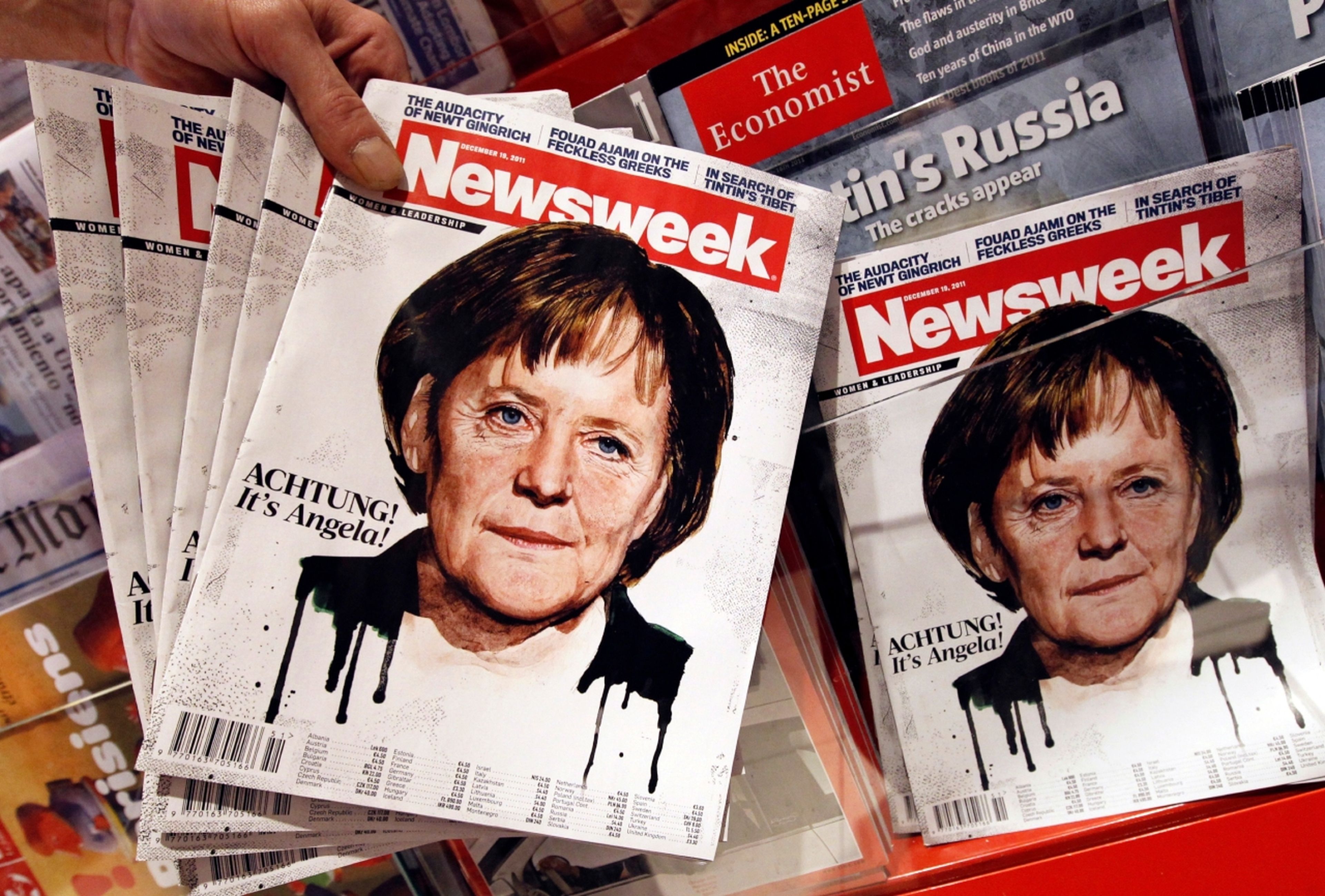 Un retrato de Angela Merkel en la portada de Newsweek
