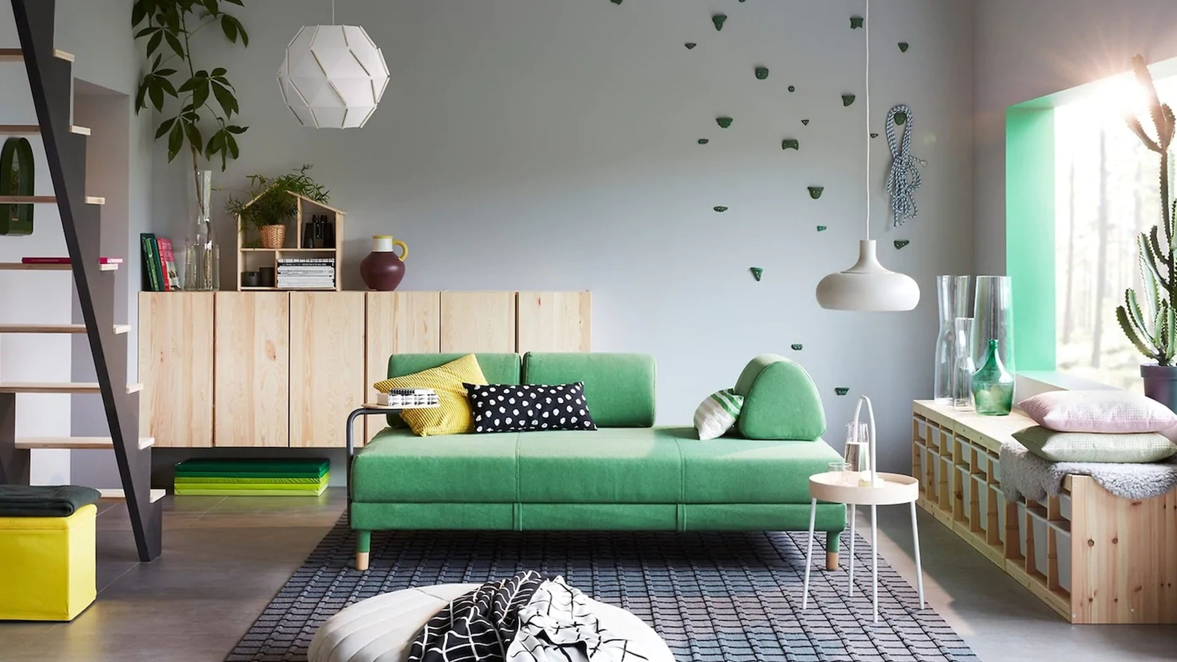 sofa verde Ikea