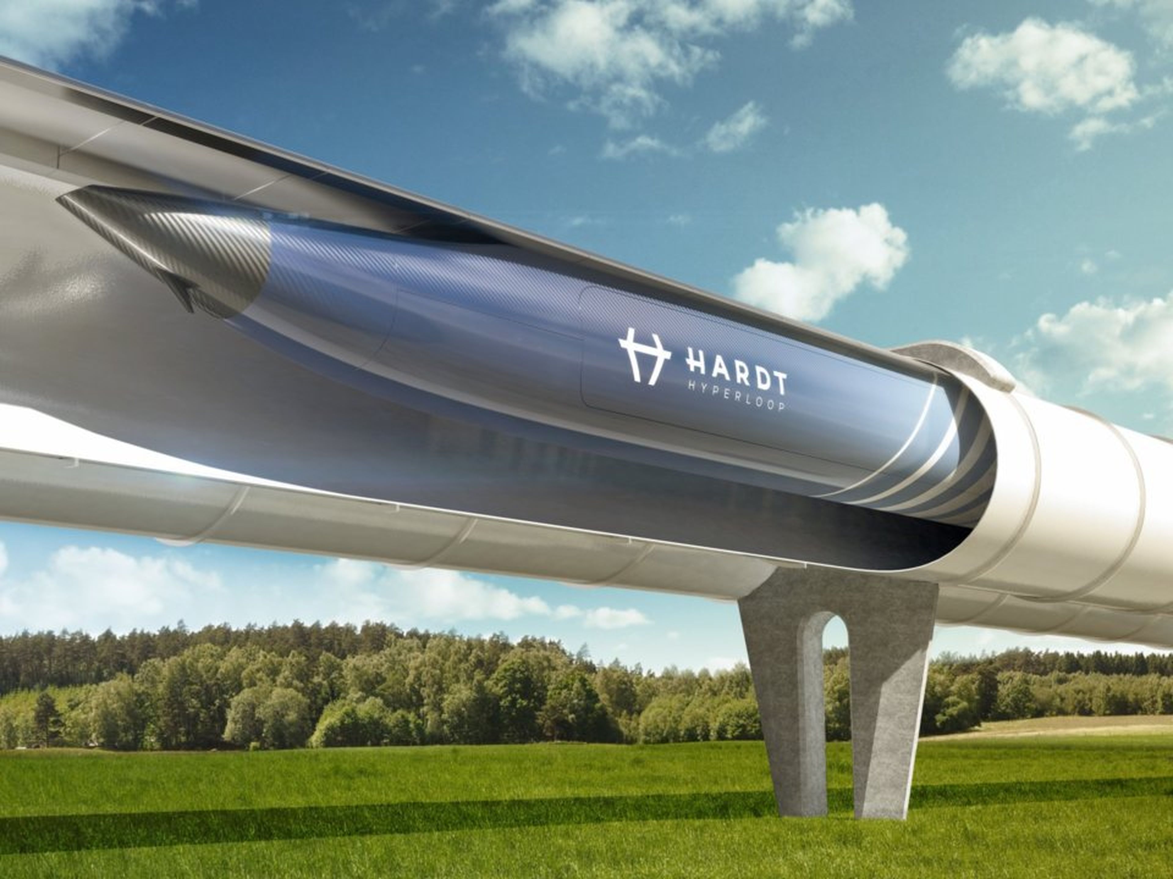 La startup de tecnología limpia Hardt desarrolla un sistema de Hyperloop.