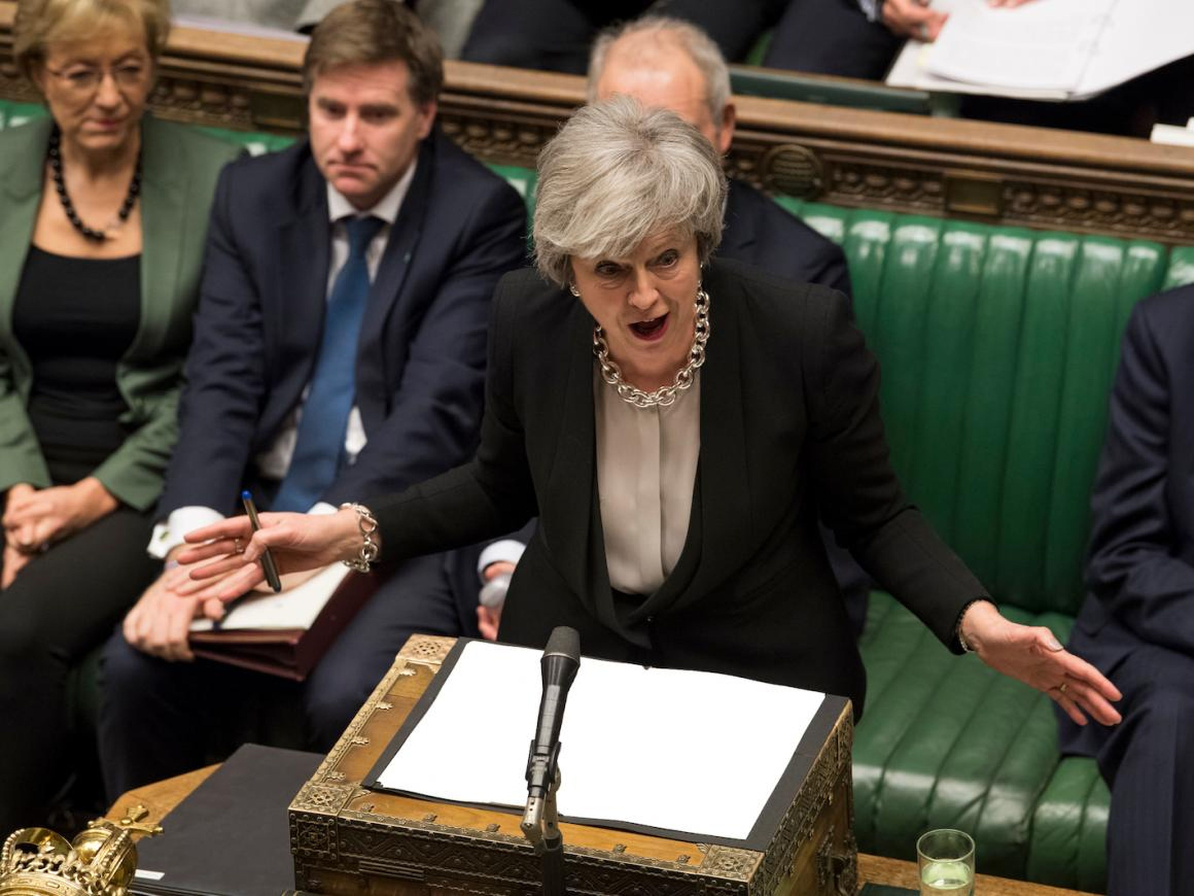 Theresa May takes her last Prime Minister's Questions
