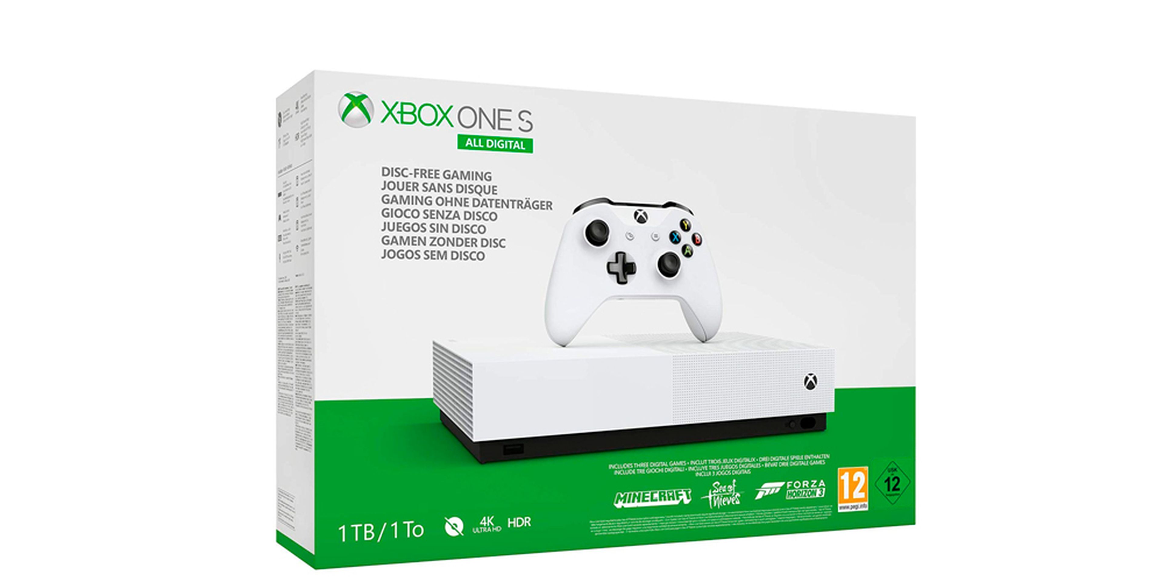 Xbox One S All Digital + Mando Blanco + FIFA 19