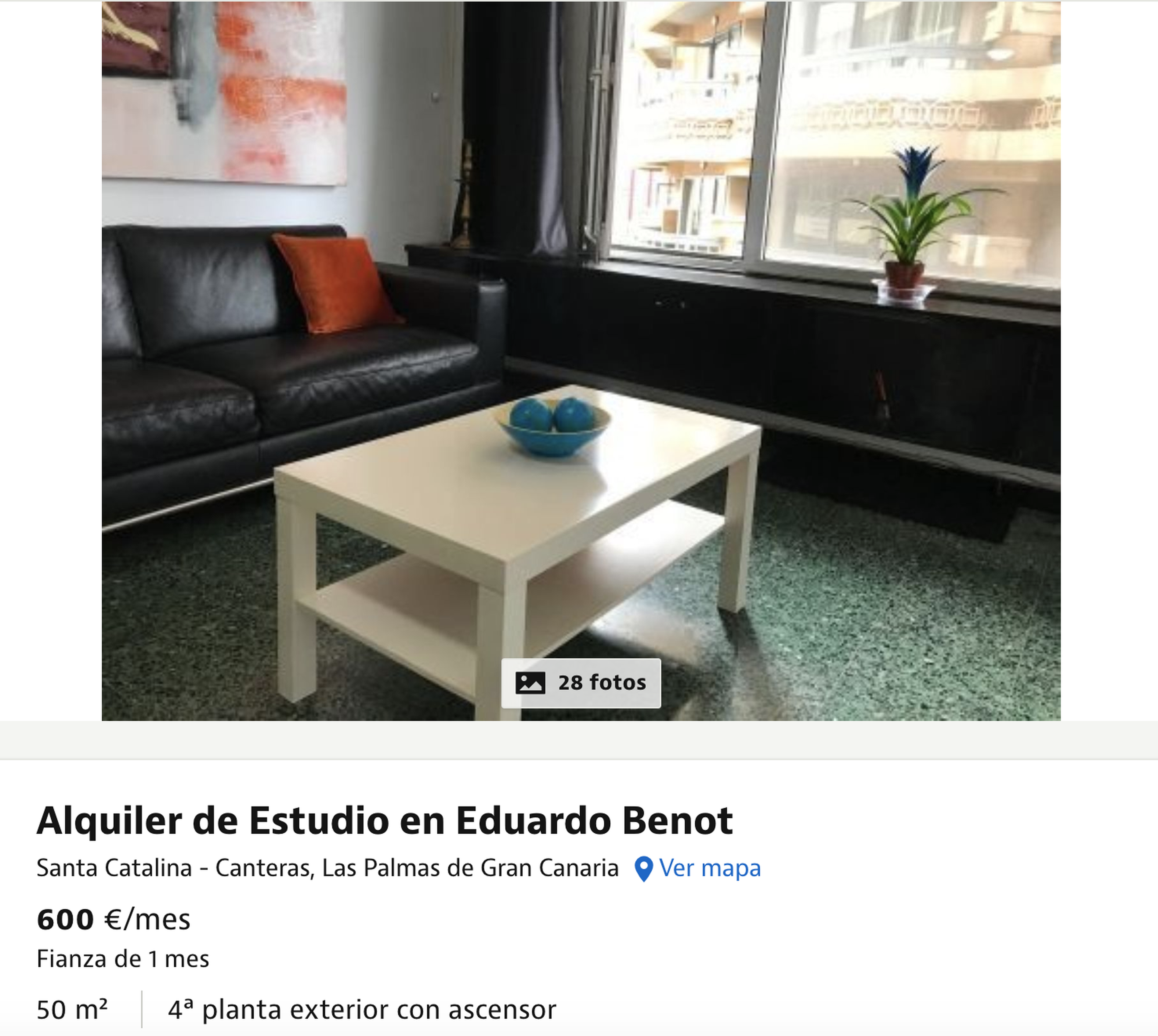 Anuncio de un piso en alquiler en Las Palmas de Gran Canaria