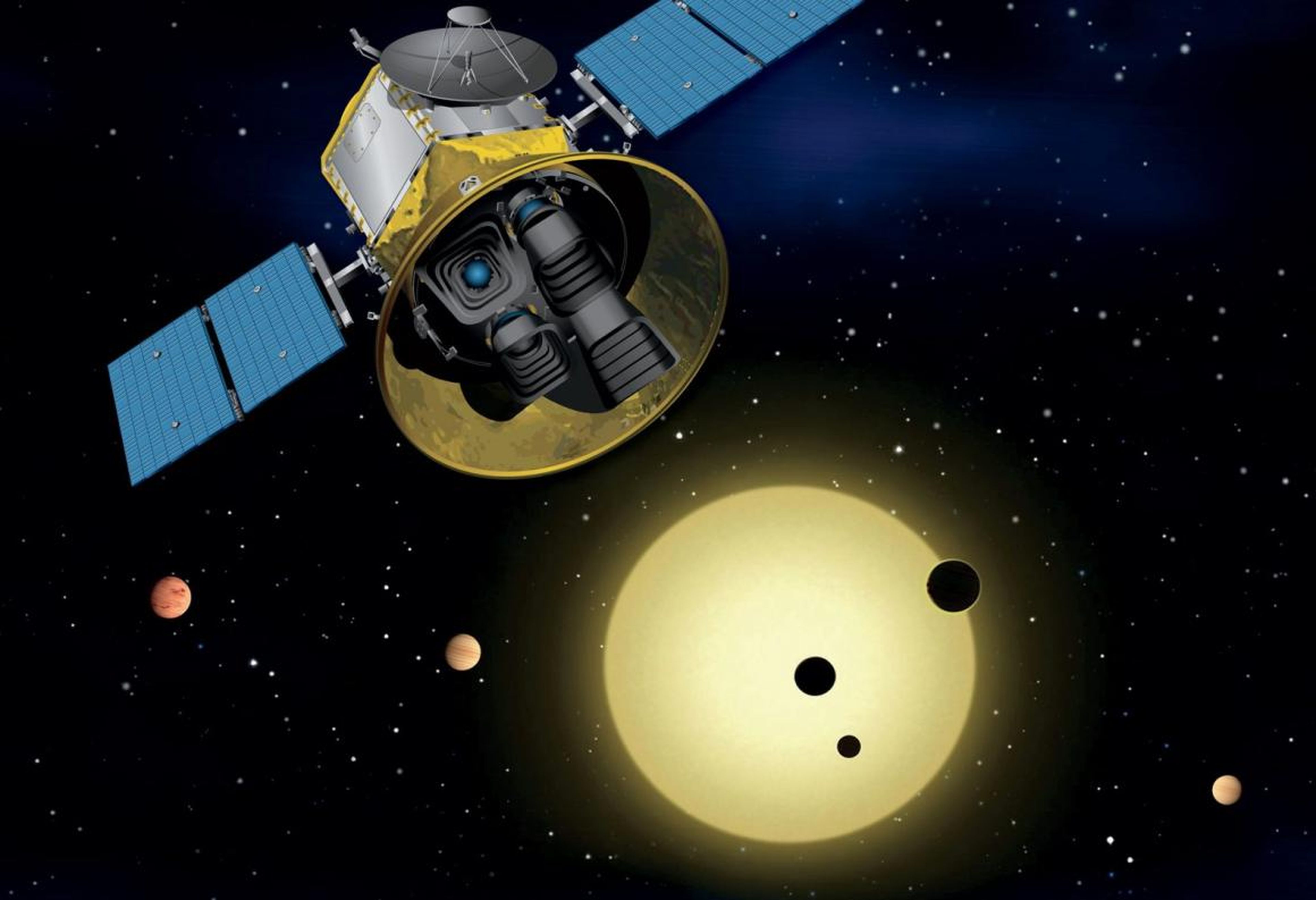 Representación artística de la misión TESS de la NASA.