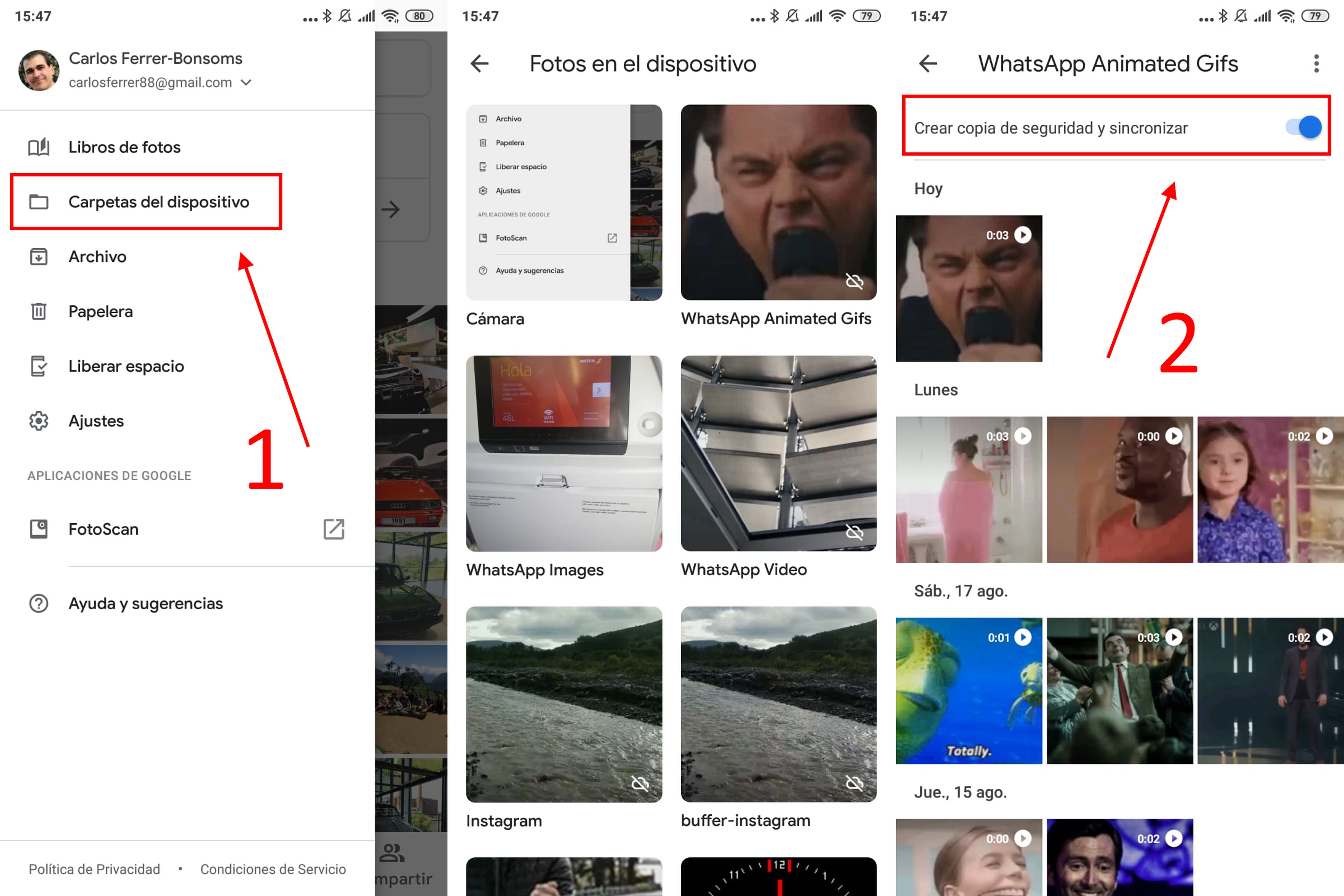 Cómo ahorrar espacio de WhatsApp en Android con Google Fotos 
