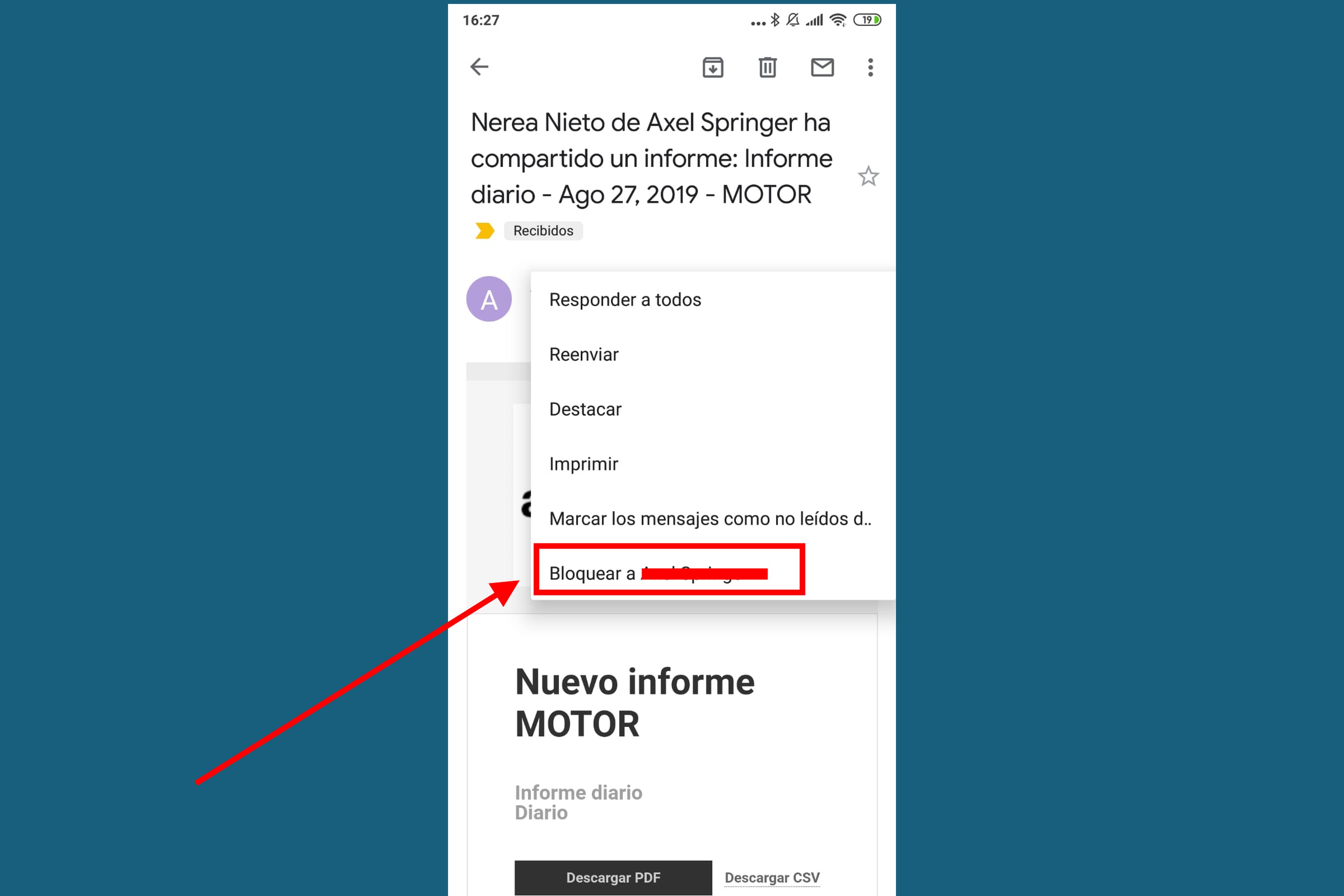 Cómo rechazar correos Gmail desde Android o iPhone