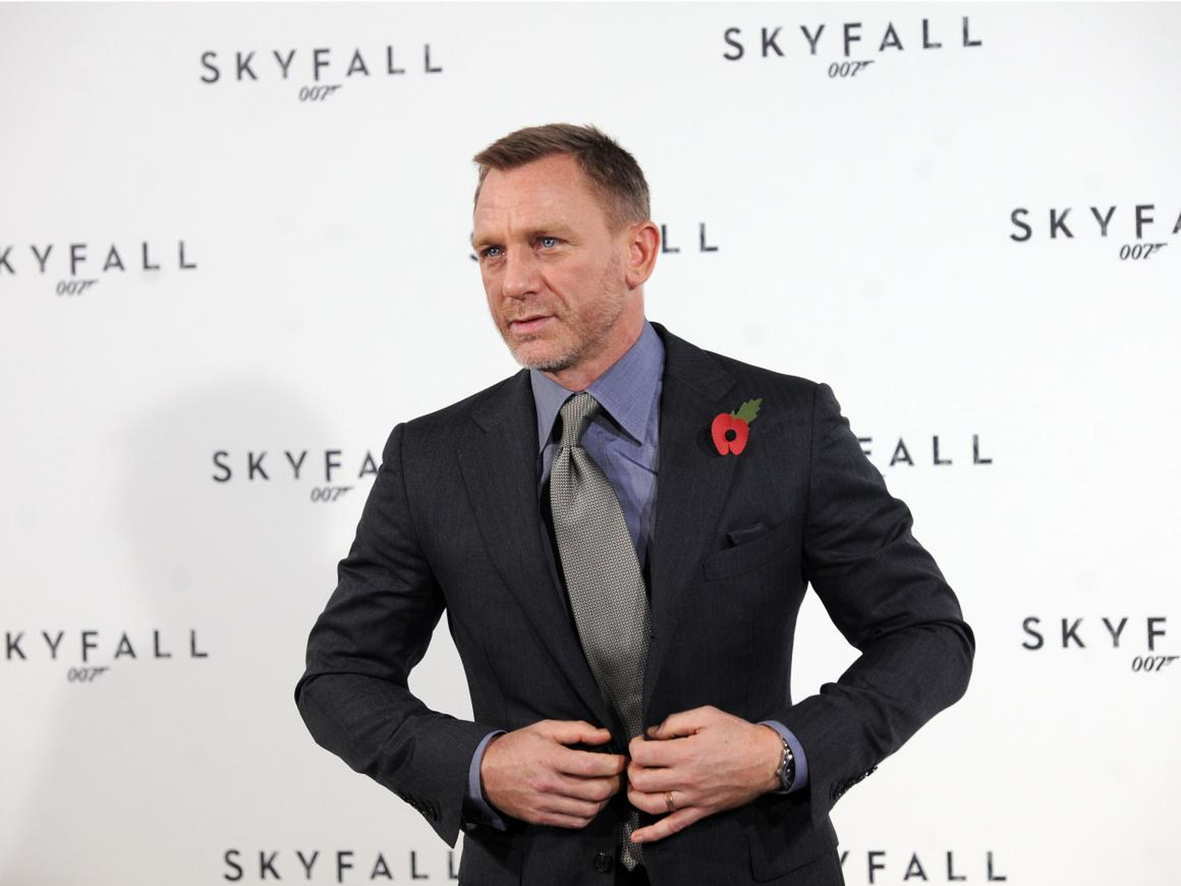 Daniel Craig en el estreno de Skyfall.