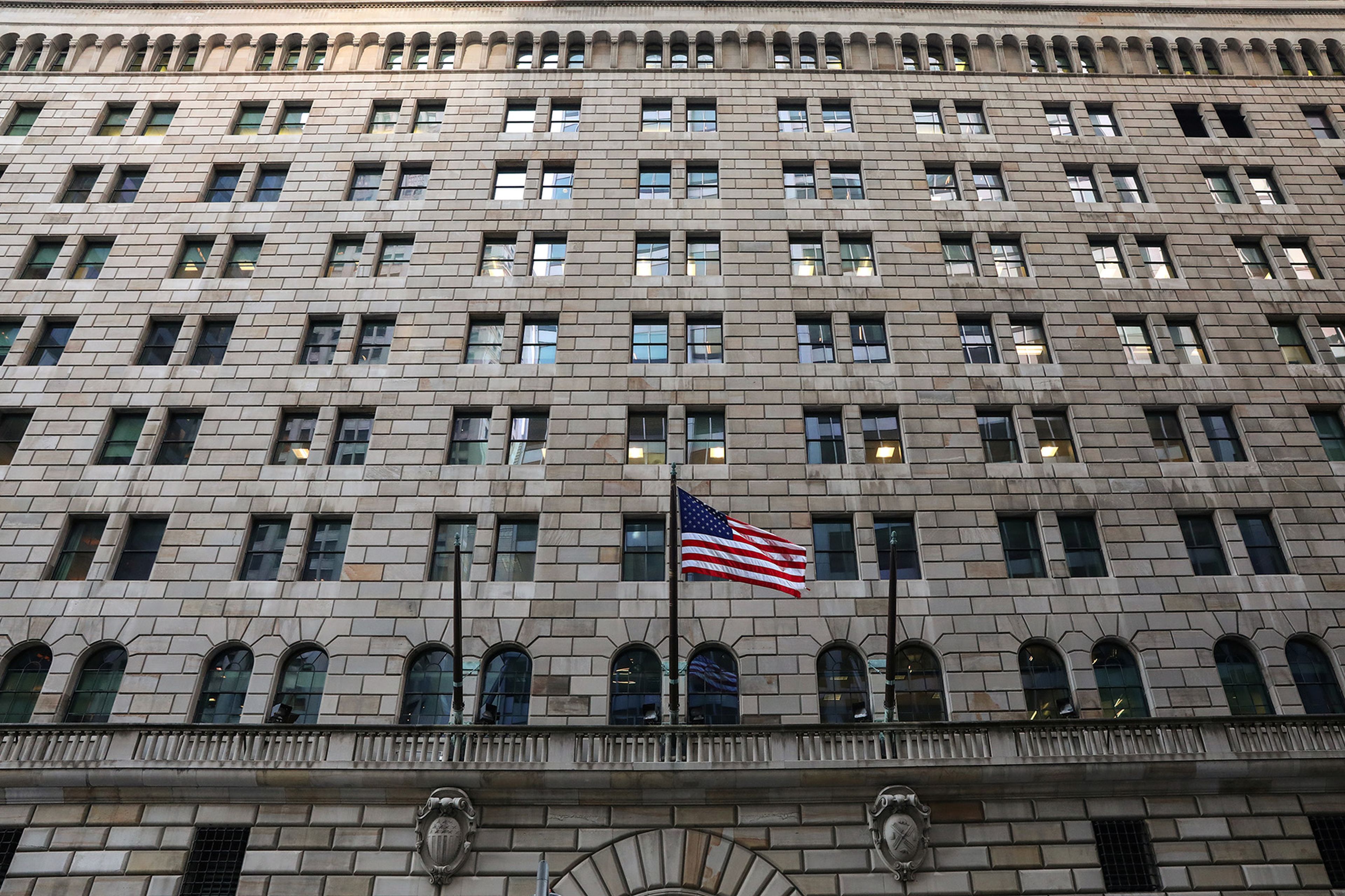 El edificio de la Reserva Federal del Banco de Nueva York.