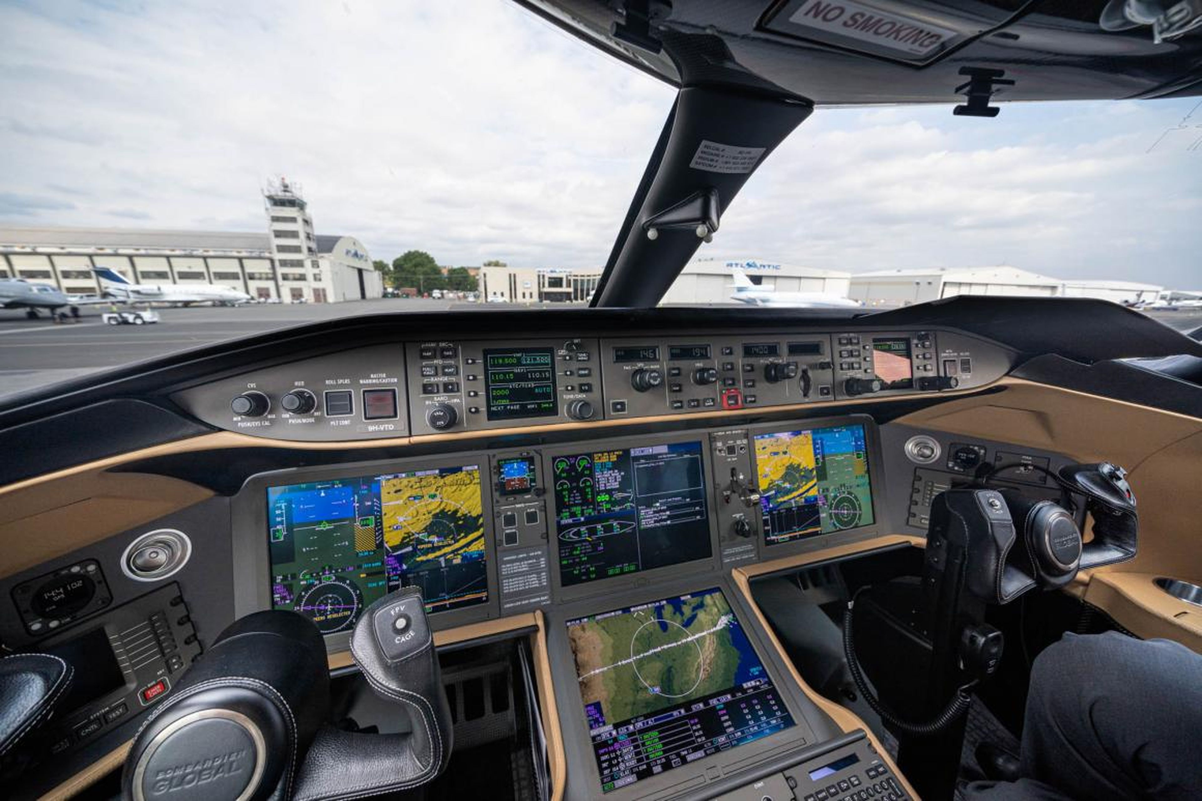 The flight deck is similarly high-tech, with advanced avionics displays and controls ...
