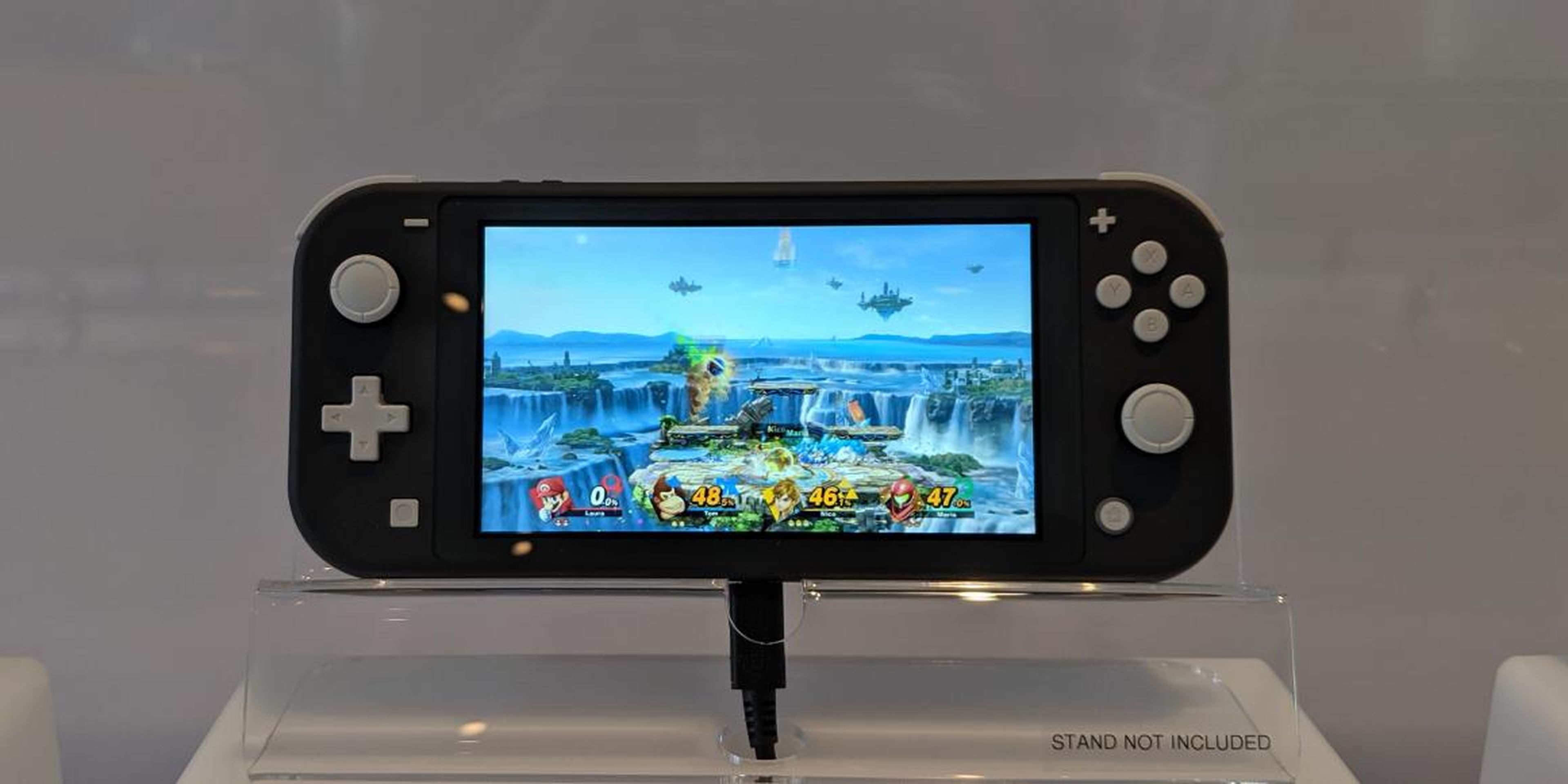 The gray Nintendo Switch Lite is bit darker than the original Switch, and is closer in color to more traditional electronics.