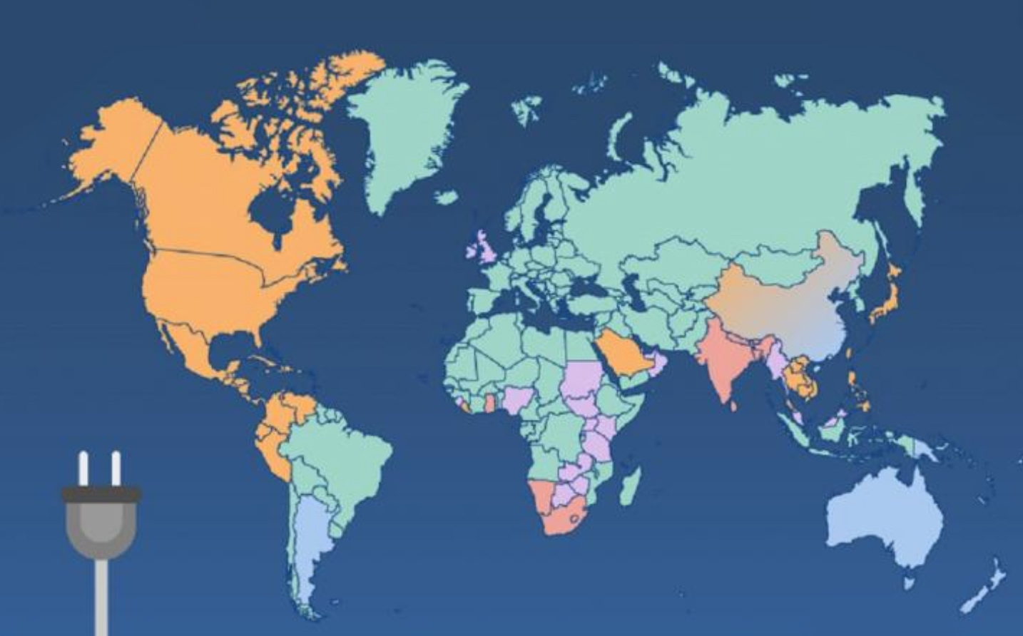 Este Mapa Te Muestra El Tipo De Enchufe Que Se Usa En Cada País Del Mundo