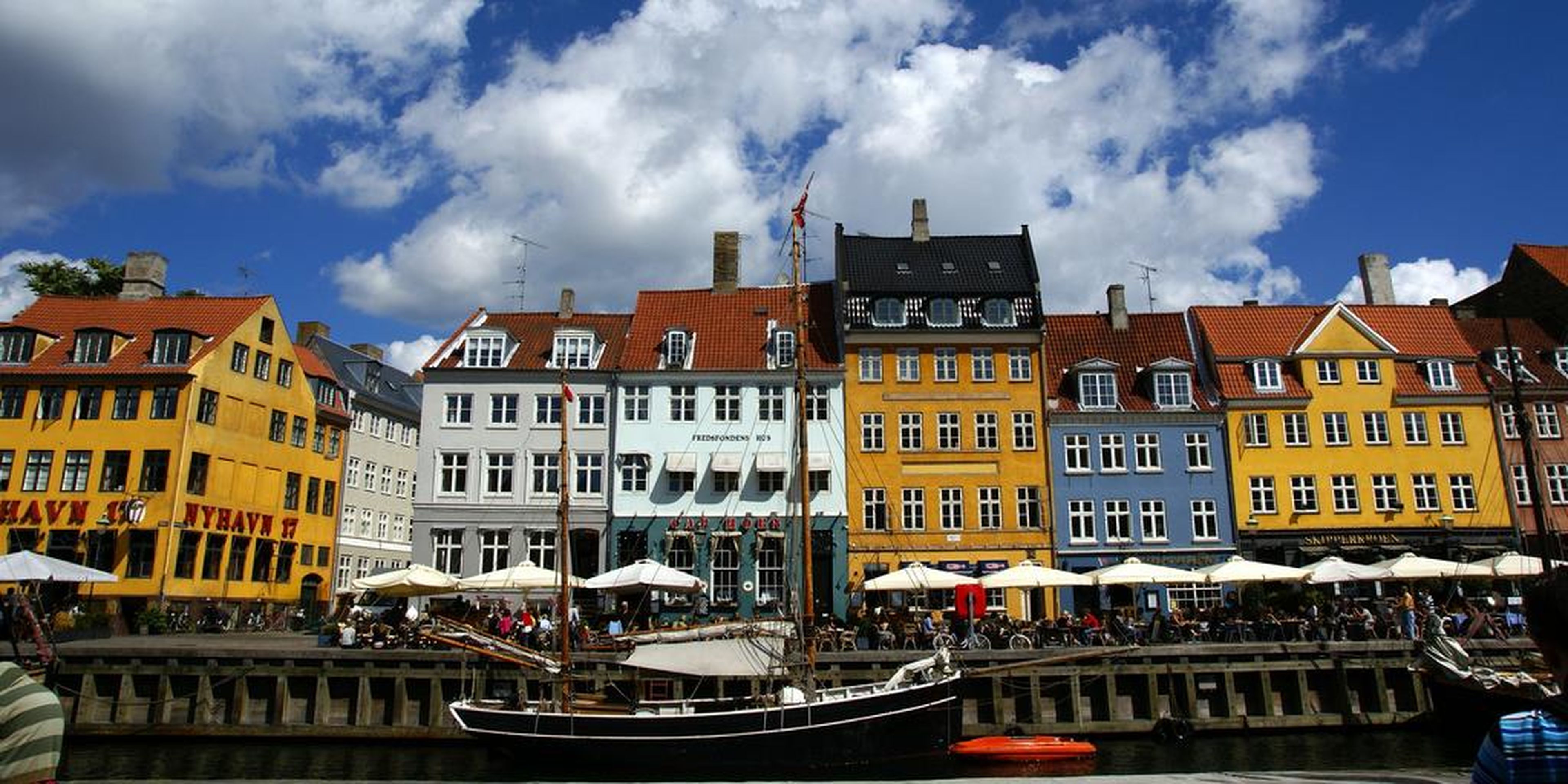 The Nyhavn district of Denmark's capital city, Copenhagen.