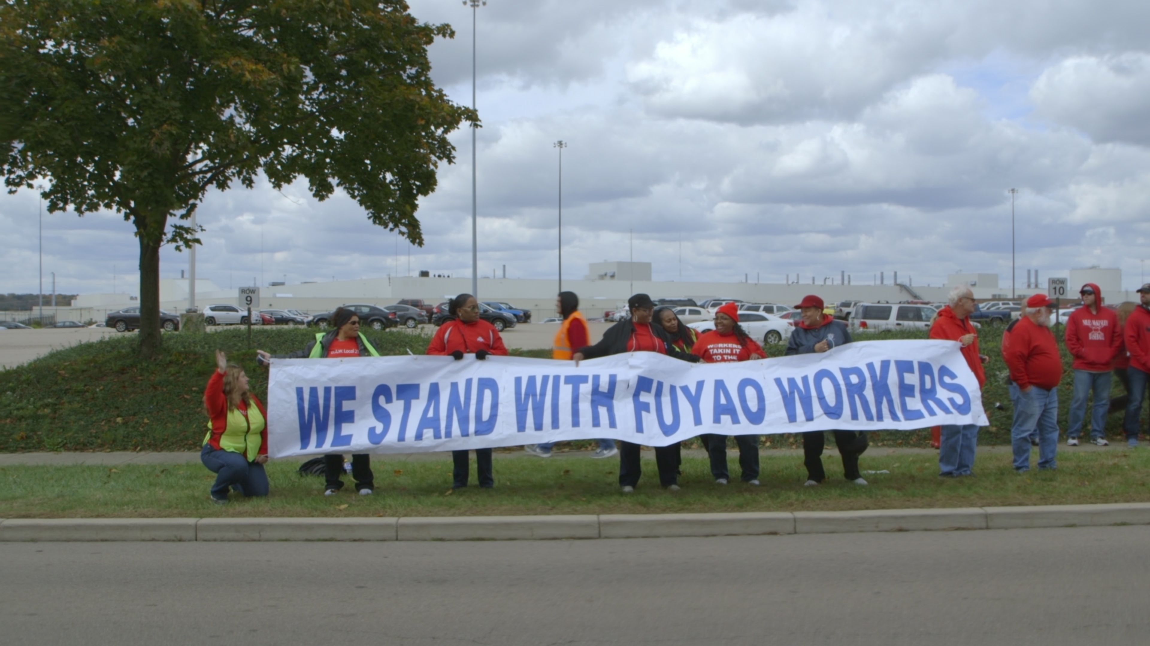 Protesta de trabajadores de Fuyao.