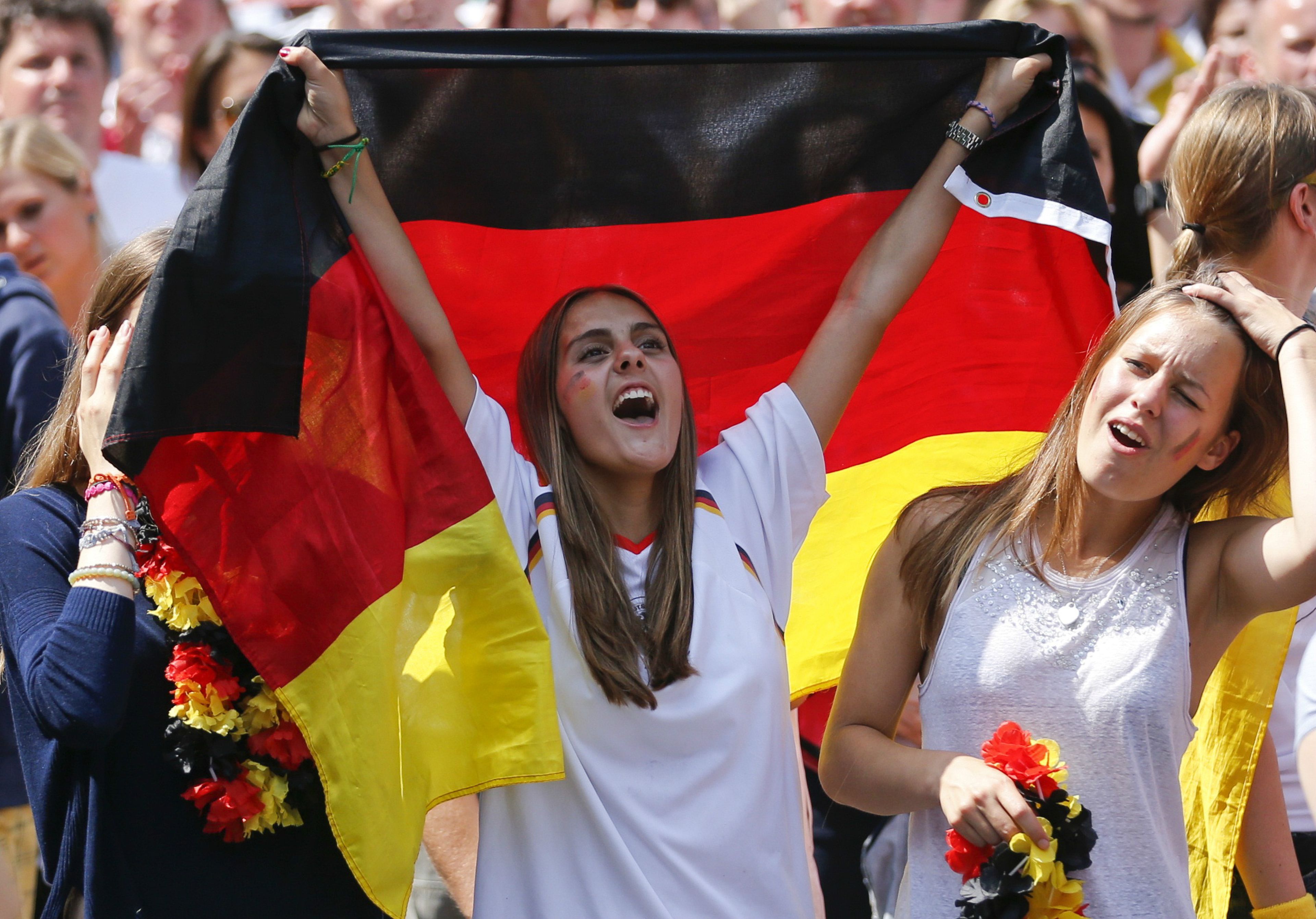 Una seguidora de la selección de Alemania.